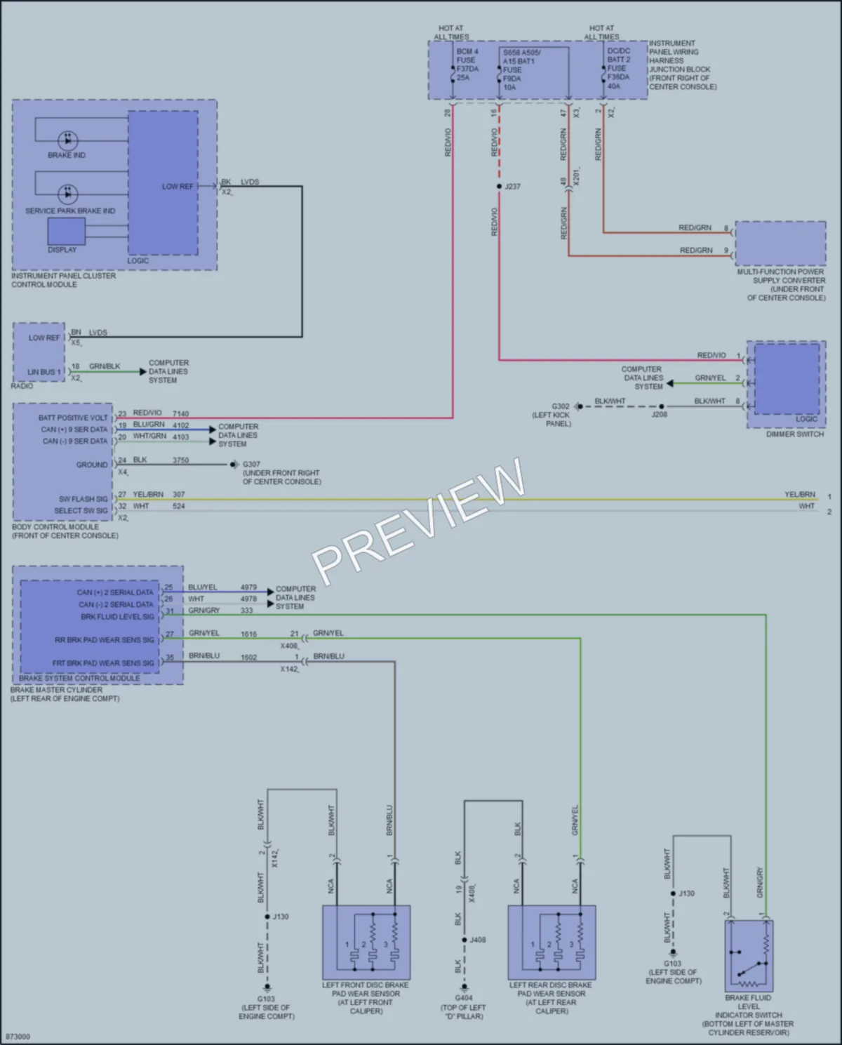 2024 Chevrolet Traverse Warning Systems wiring diagram preview