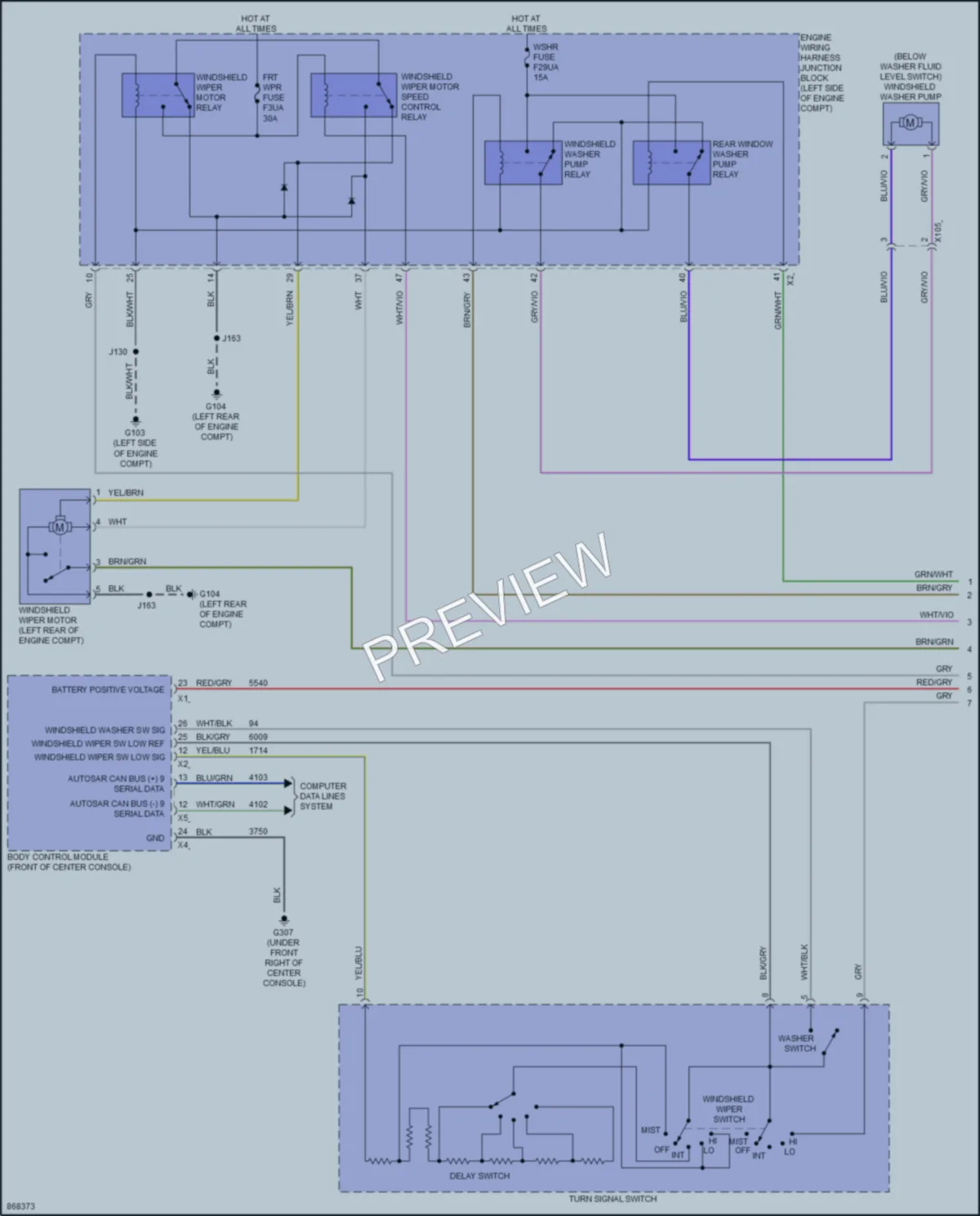 2024 Chevrolet Traverse Wiper Washer wiring diagram preview