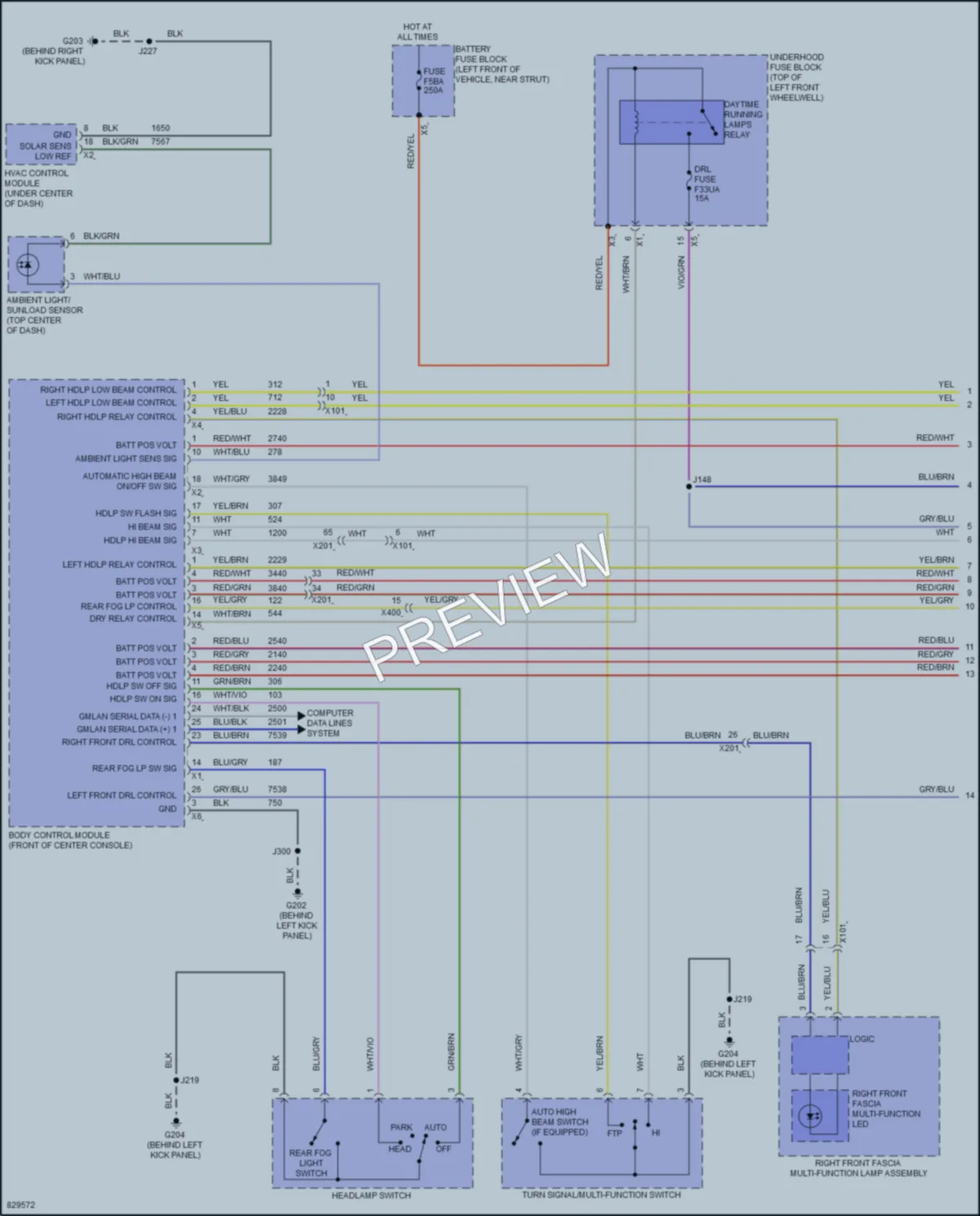 2024 Chevrolet TraverseLimited Headlights wiring diagram preview