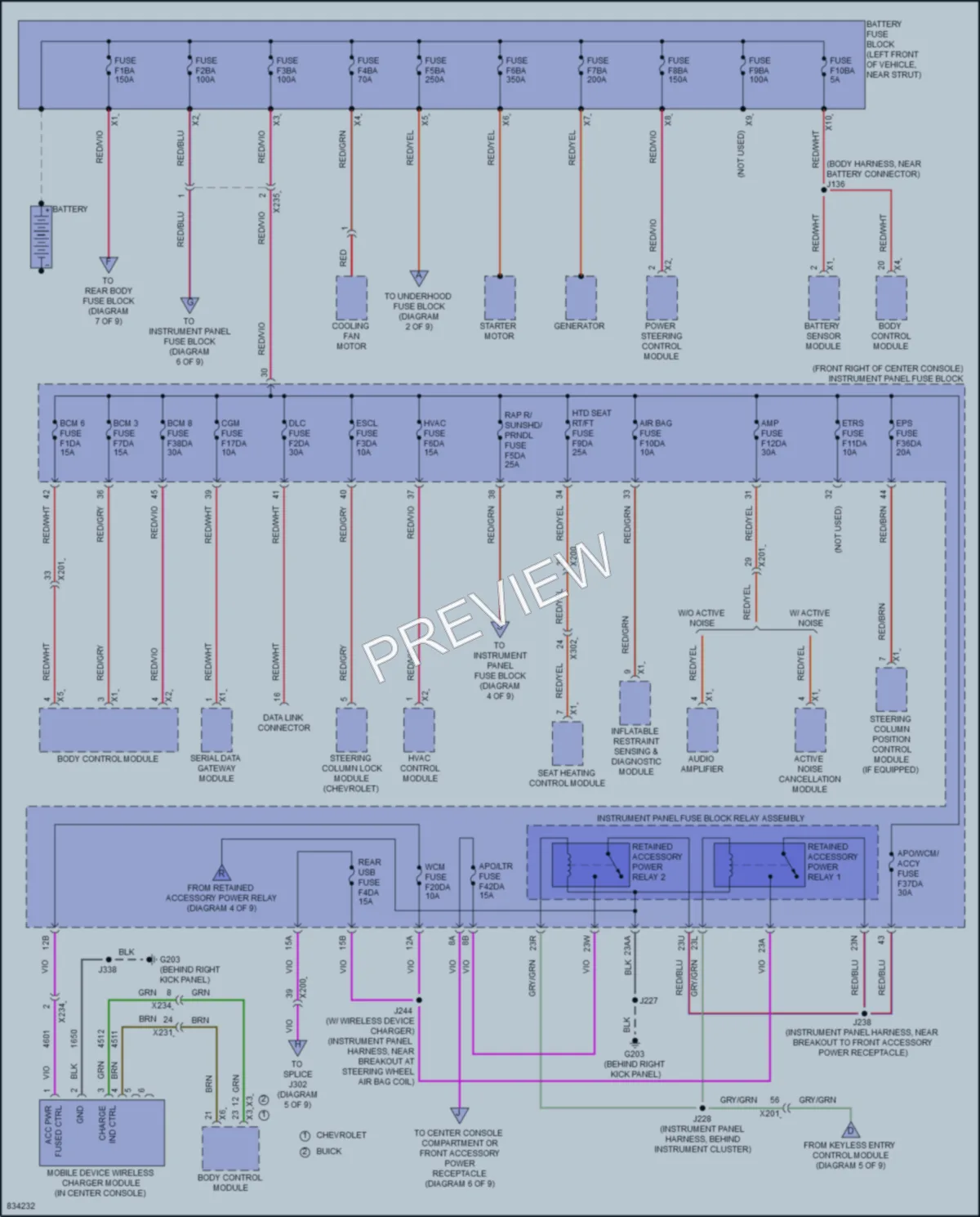 2024 Chevrolet TraverseLimited Power Distribution wiring diagram preview
