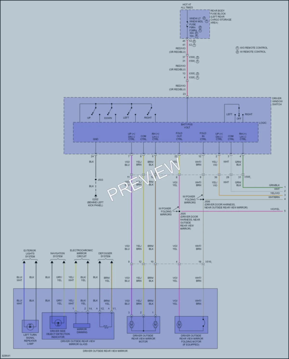 2024 Chevrolet TraverseLimited Power Mirrors wiring diagram preview