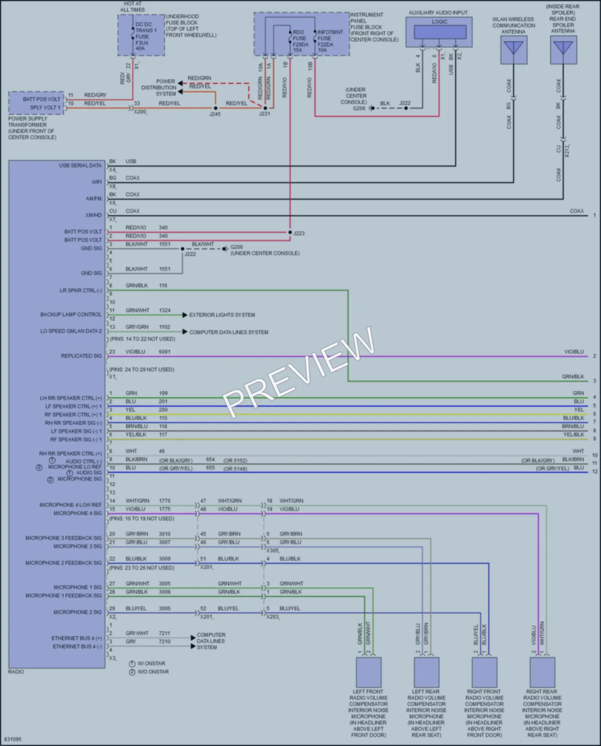 2024 Chevrolet TraverseLimited Radio wiring diagram preview