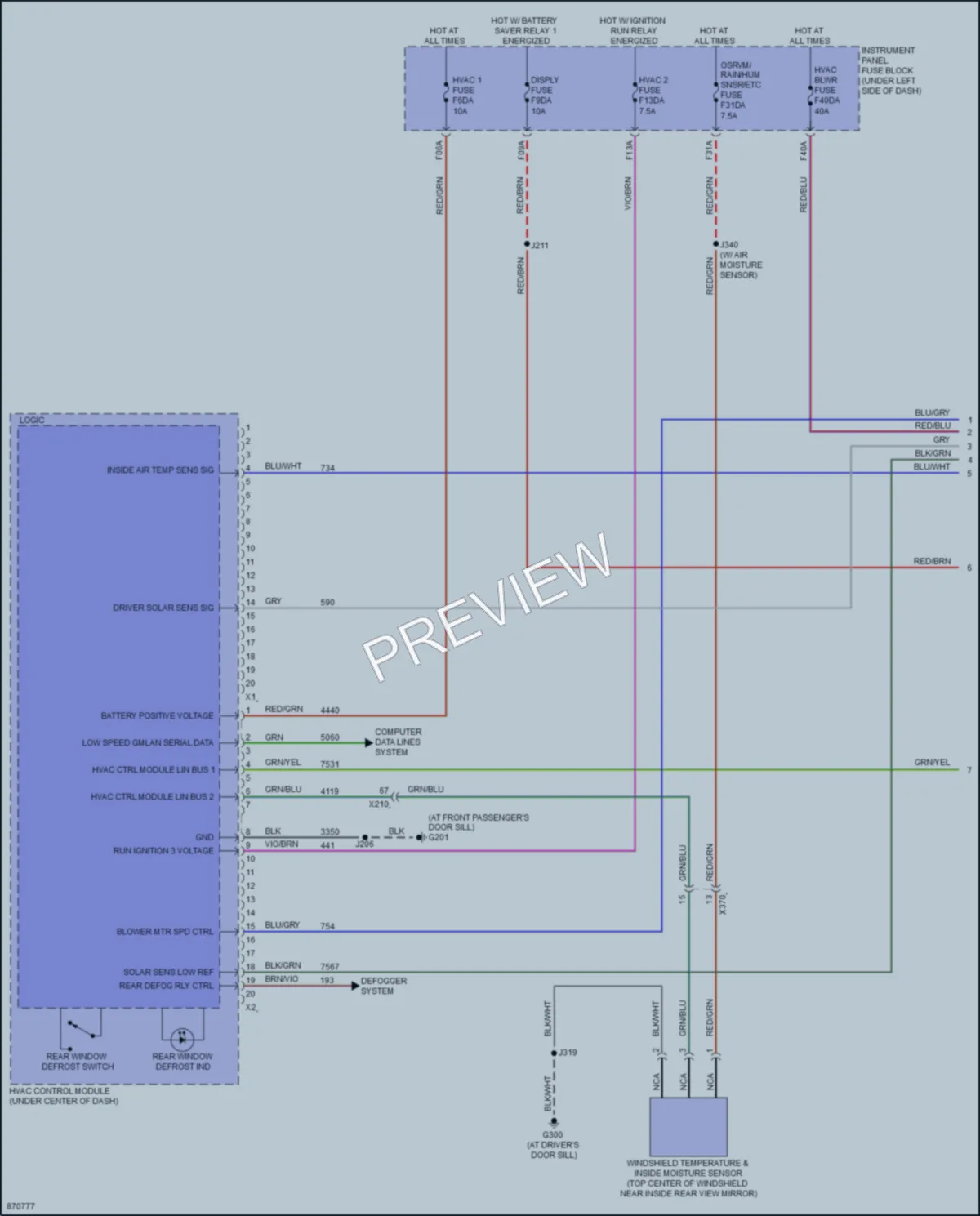 2024 Chevrolet Trax Air Conditioning wiring diagram preview