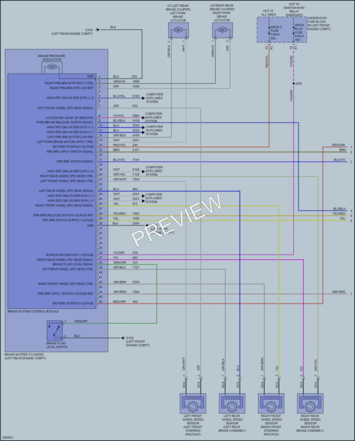2024 Chevrolet Trax Anti Lock Brakes wiring diagram preview