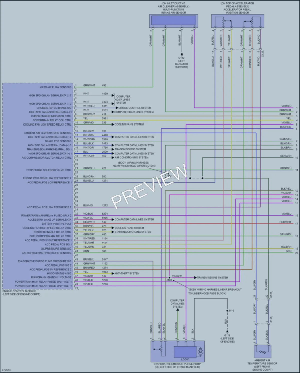 2024 Chevrolet Trax Engine Performance wiring diagram preview
