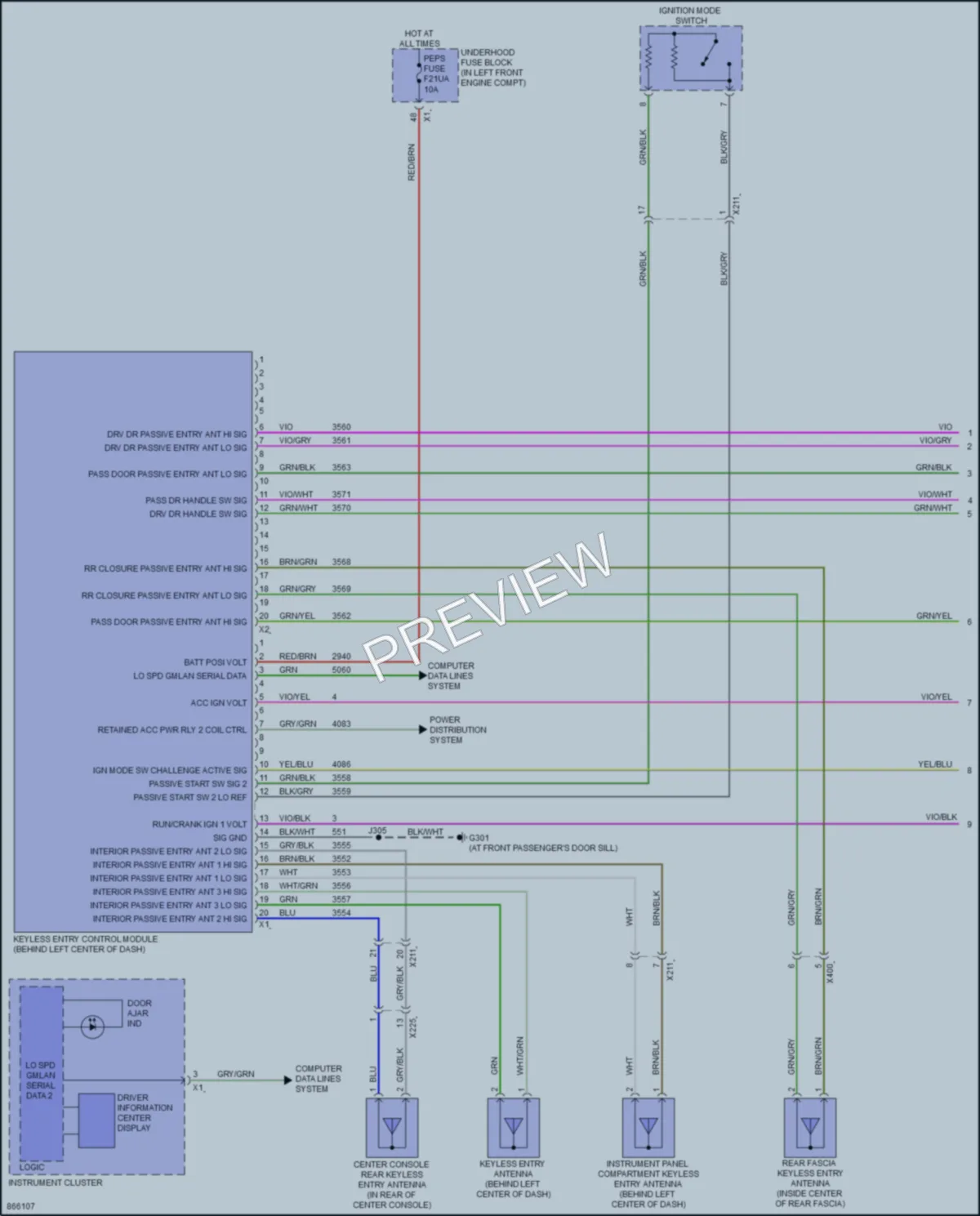 2024 Chevrolet Trax Power Door Locks wiring diagram preview