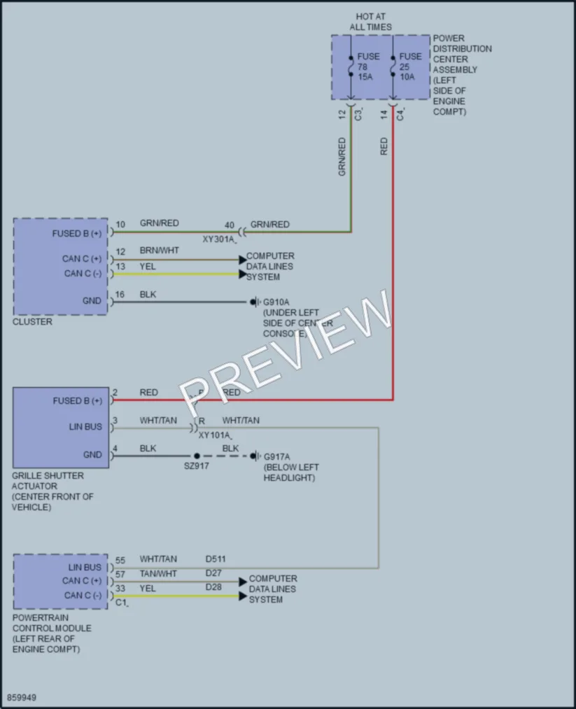 2024 Chrysler PacificaHybrid Active Bodyworks Wiring Diagrams protected preview