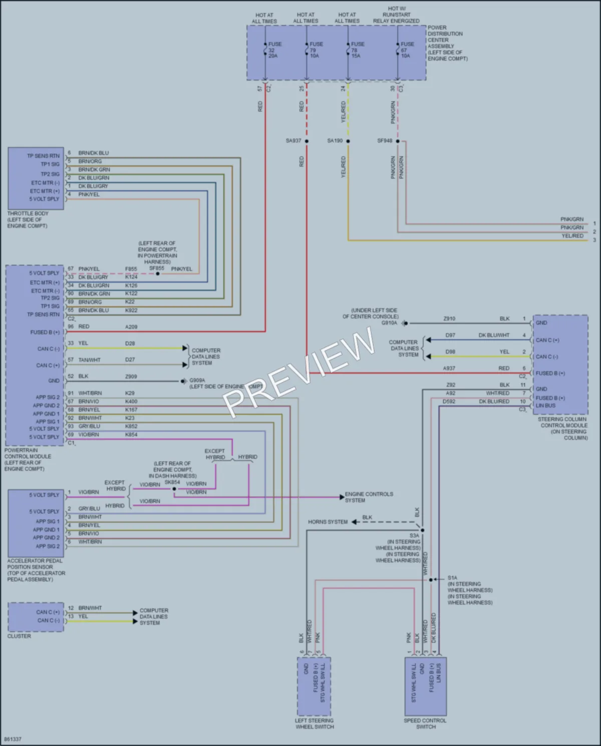 2024 Chrysler PacificaHybrid Cruise Control wiring diagram preview