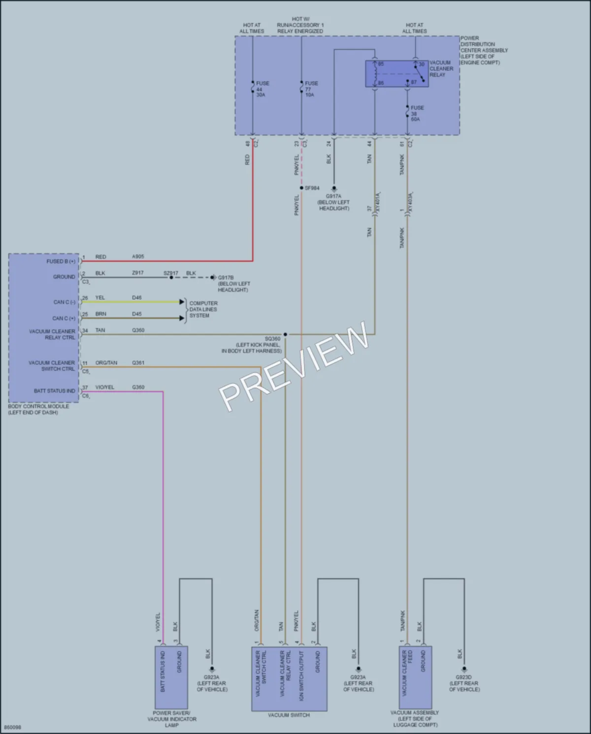 2024 Chrysler Voyager Cabin Accessories wiring diagram preview