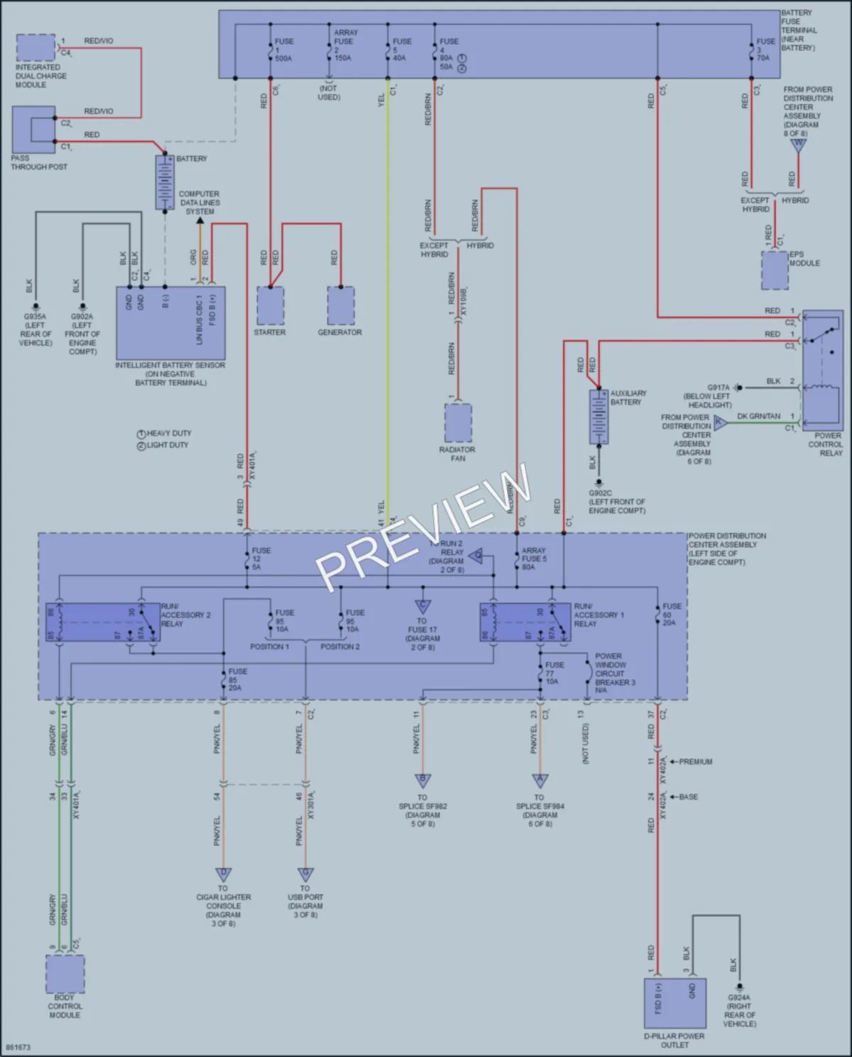 2024 Chrysler Voyager Power Distribution wiring diagram preview