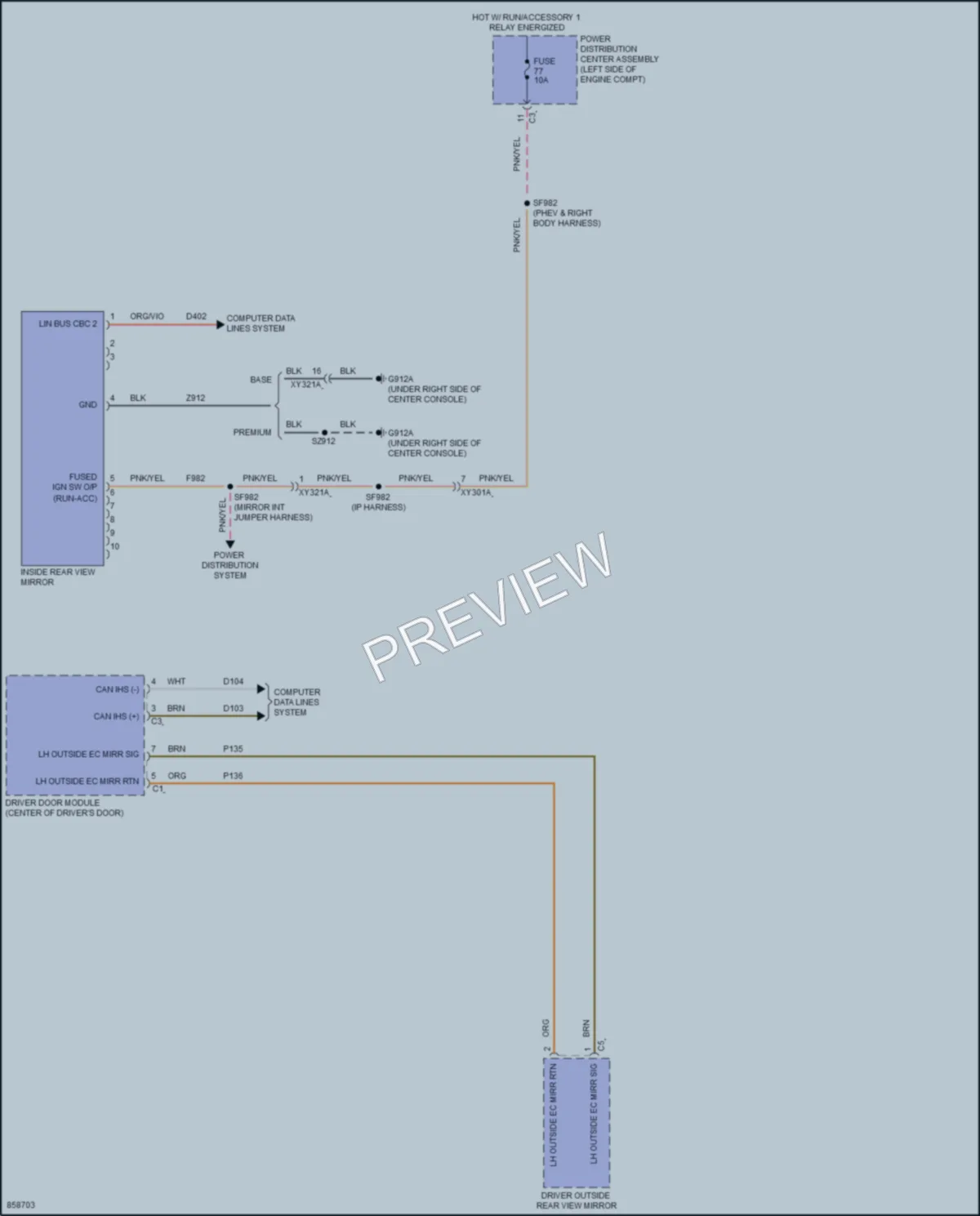 2024 Chrysler Voyager Power Mirrors wiring diagram preview
