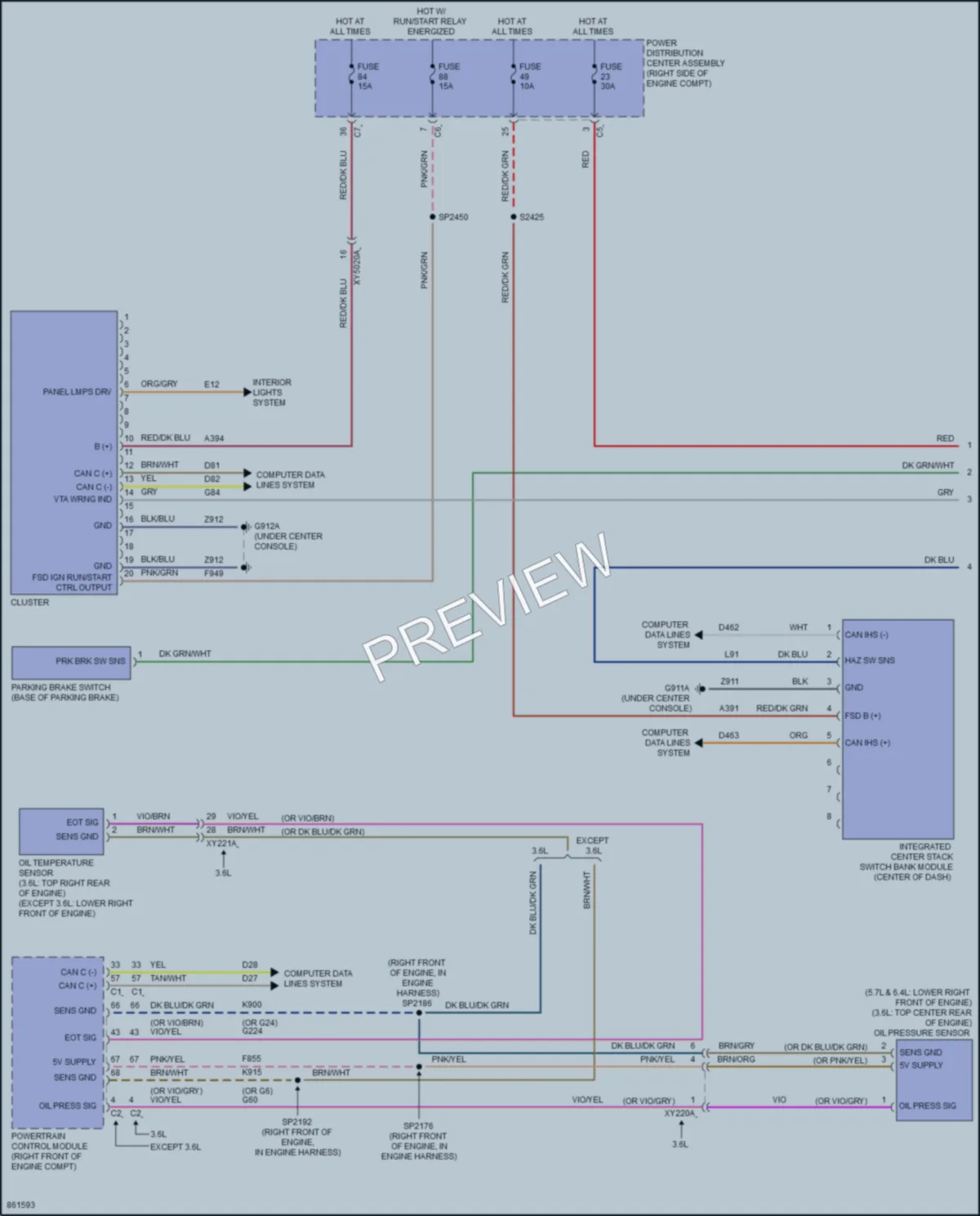 2024 Dodge Durango Instrument Cluster wiring diagram preview