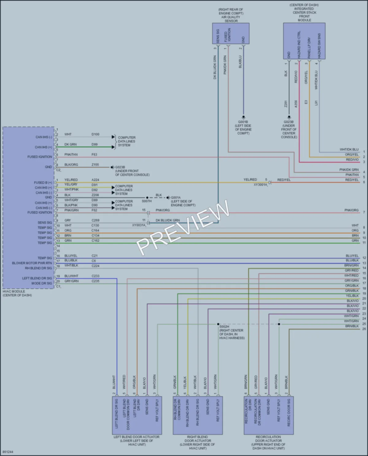 2024 Dodge Hornet Air Conditioning wiring diagram preview