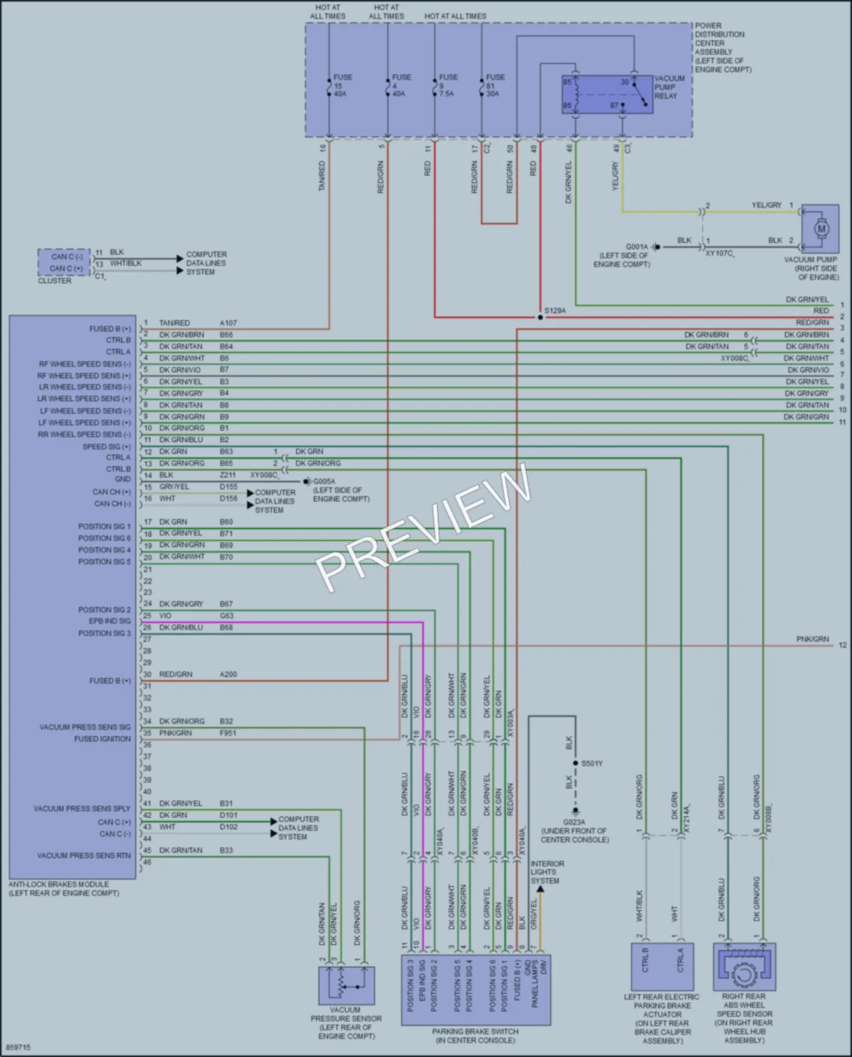 2024 Dodge Hornet Anti Lock Brakes wiring diagram preview