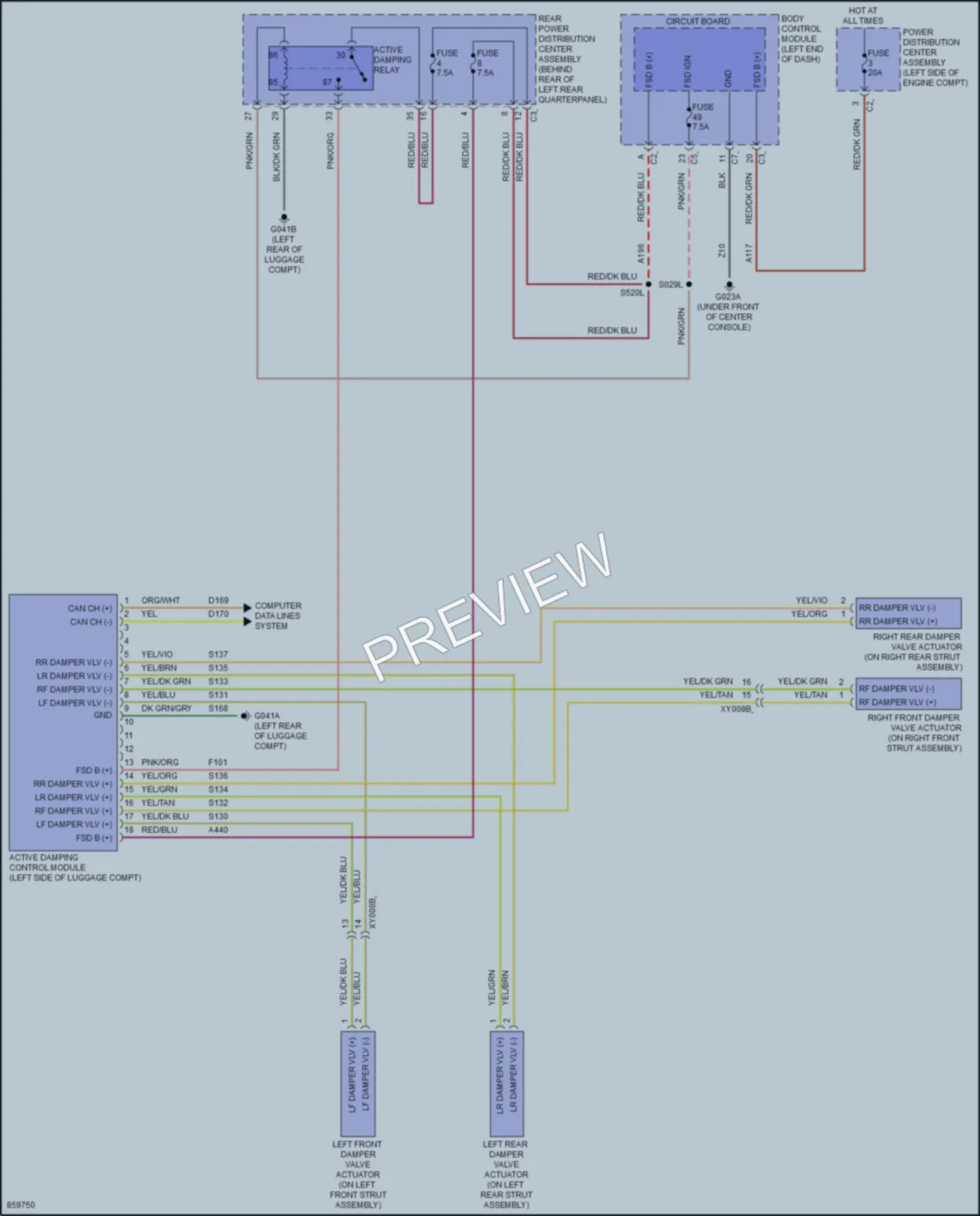 2024 Dodge Hornet Electronic Suspension wiring diagram preview