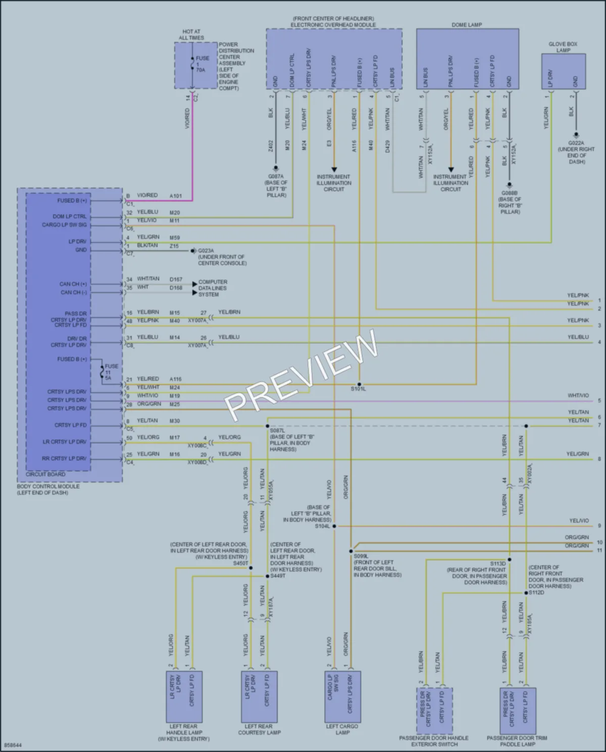 2024 Dodge Hornet Interior Lights wiring diagram preview