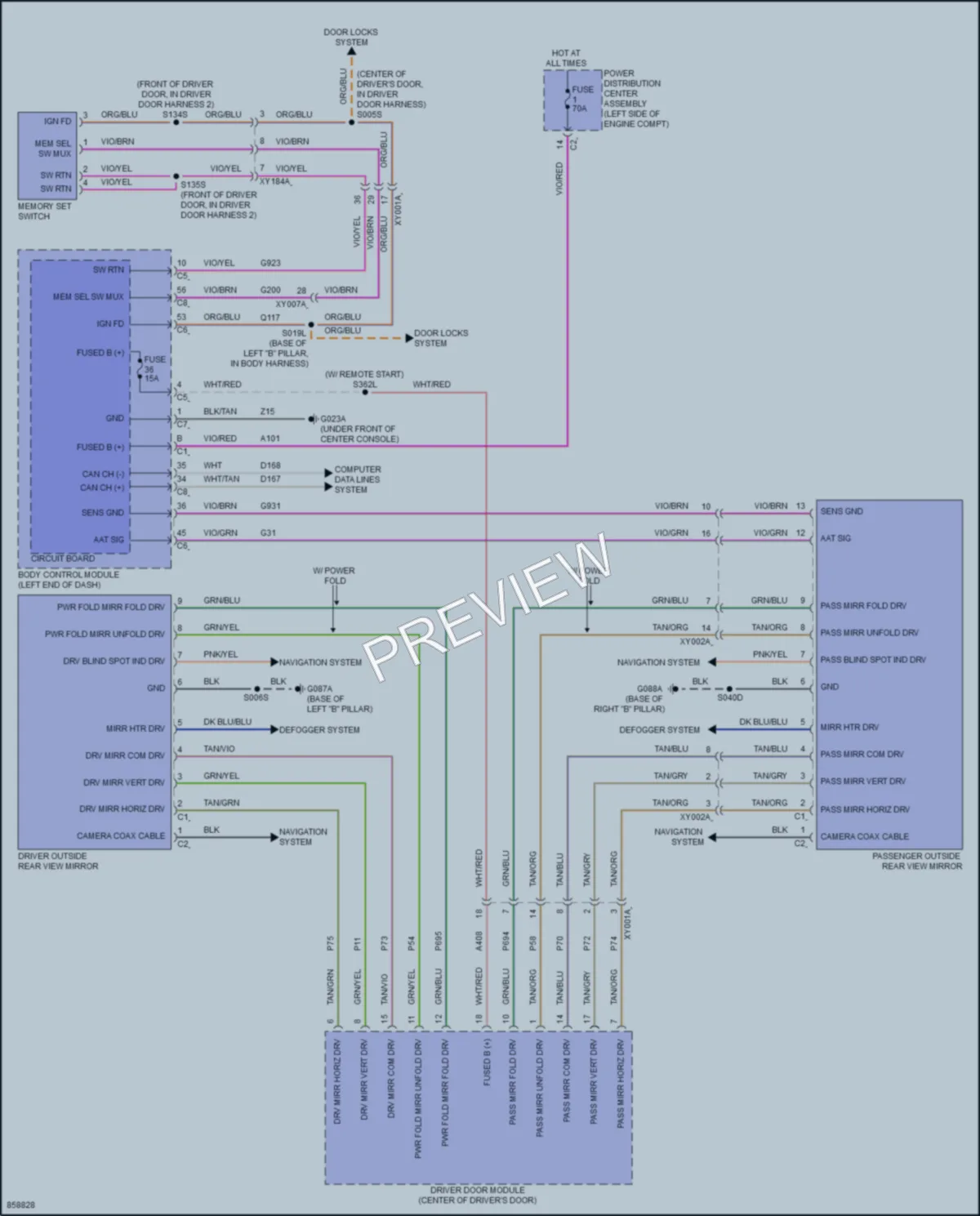 2024 Dodge Hornet Memory Systems wiring diagram preview
