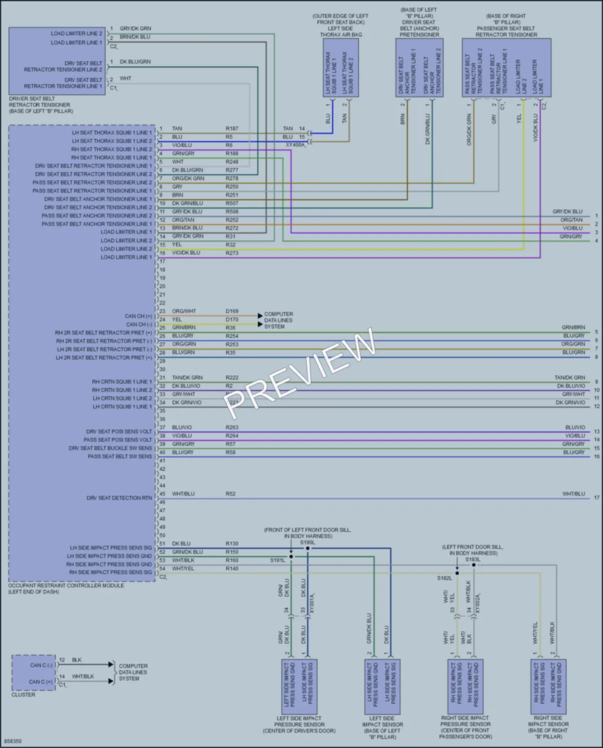 2024 Dodge Hornet Supplemental Restraints wiring diagram preview