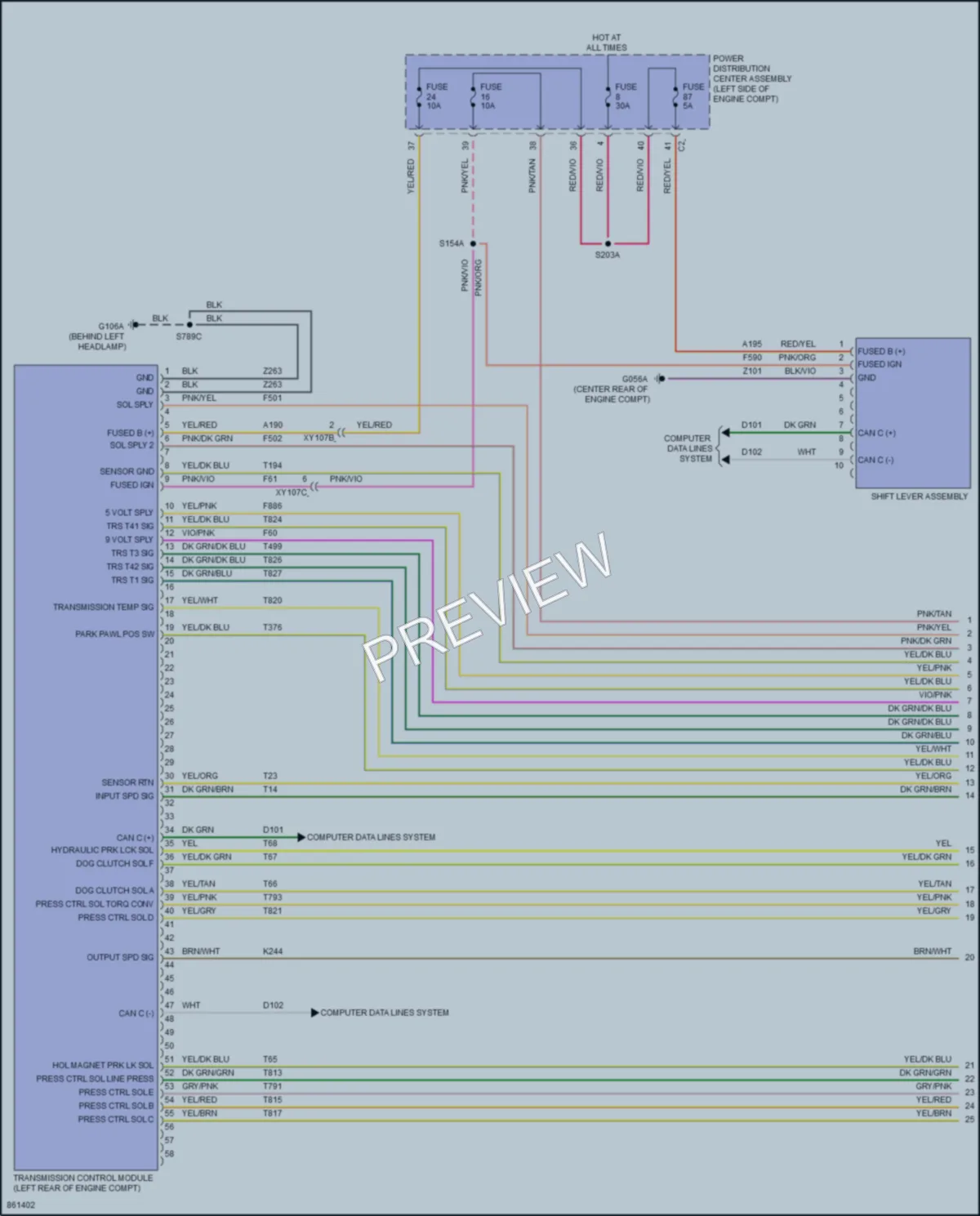 2024 Dodge Hornet Transmission wiring diagram preview