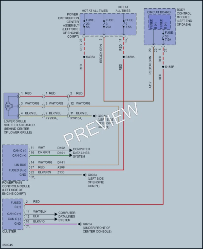 2024 Dodge HornetPlugIn Active Bodyworks wiring diagram preview