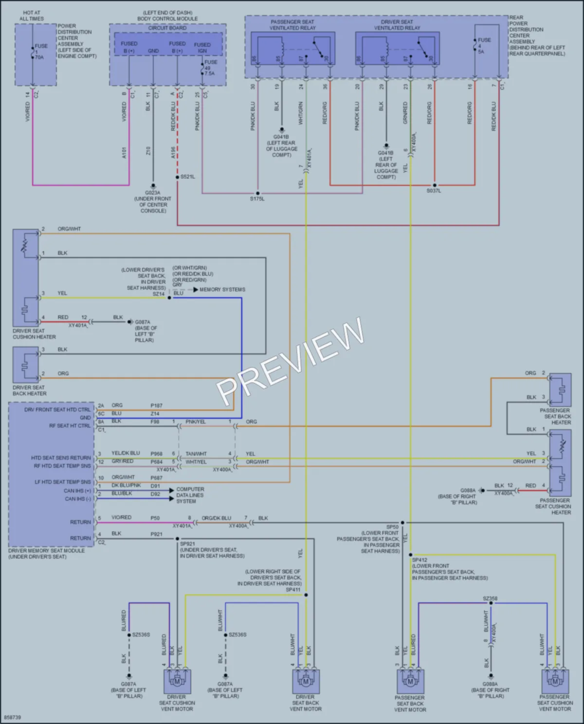 2024 Dodge HornetPlugIn Power Seats wiring diagram preview