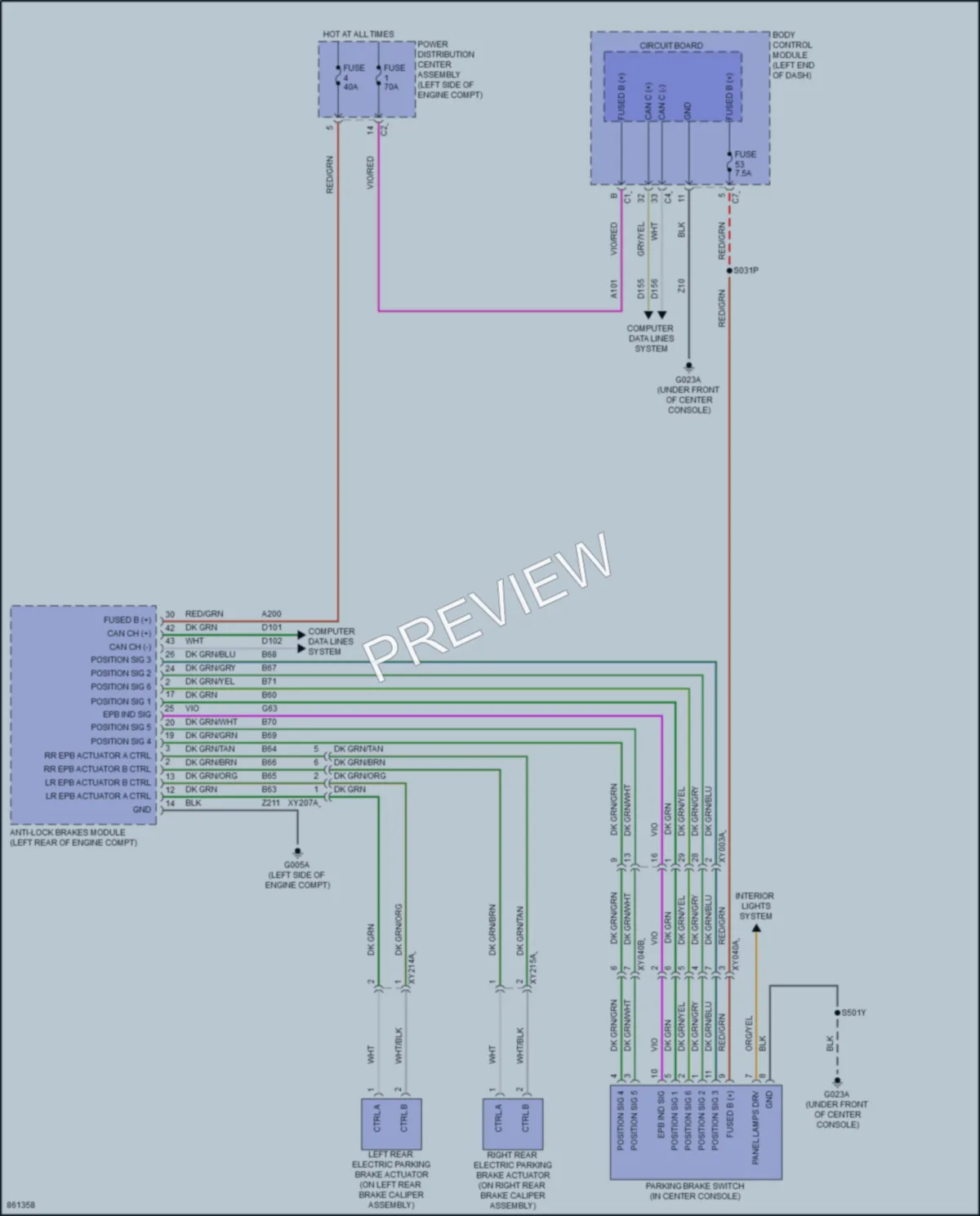 2024 Dodge HornetPlugIn Shift Interlock wiring diagram preview