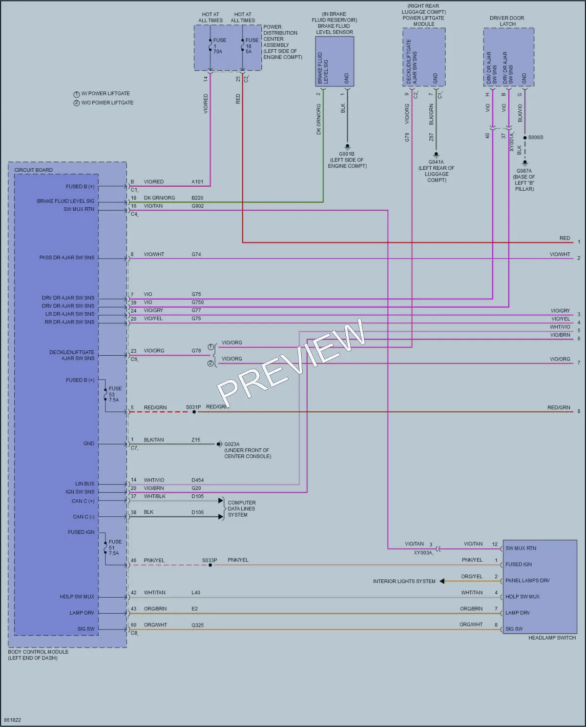 2024 Dodge HornetPlugIn Warning Systems wiring diagram preview