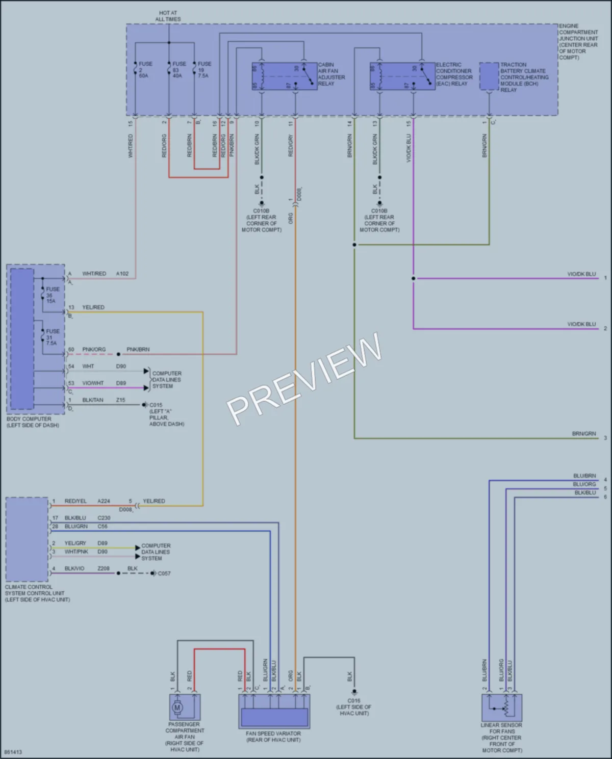 2024 Fiat 500e Cooling Fan Wiring Diagrams protected preview