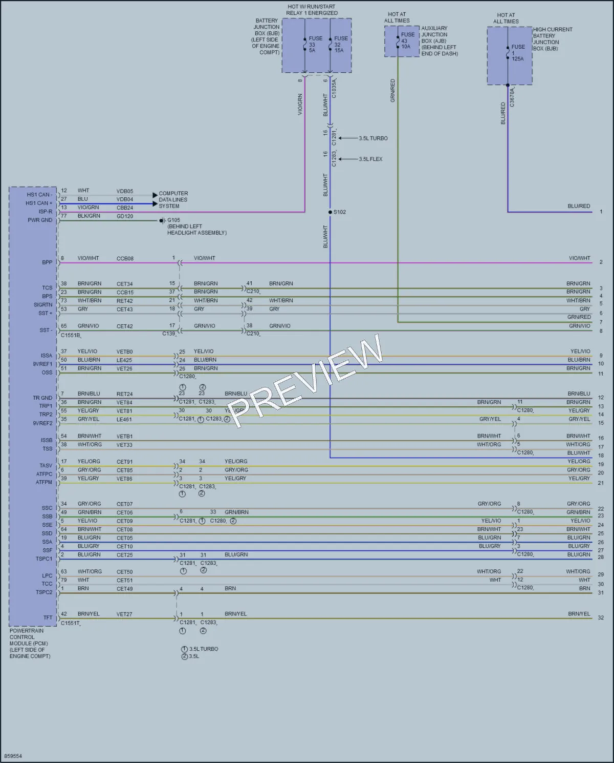 2024 Ford 250Transit Transmission wiring diagram preview