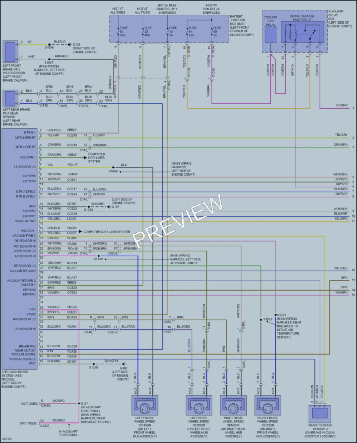 2024 Ford 350ETransit Anti Lock Brakes wiring diagram preview