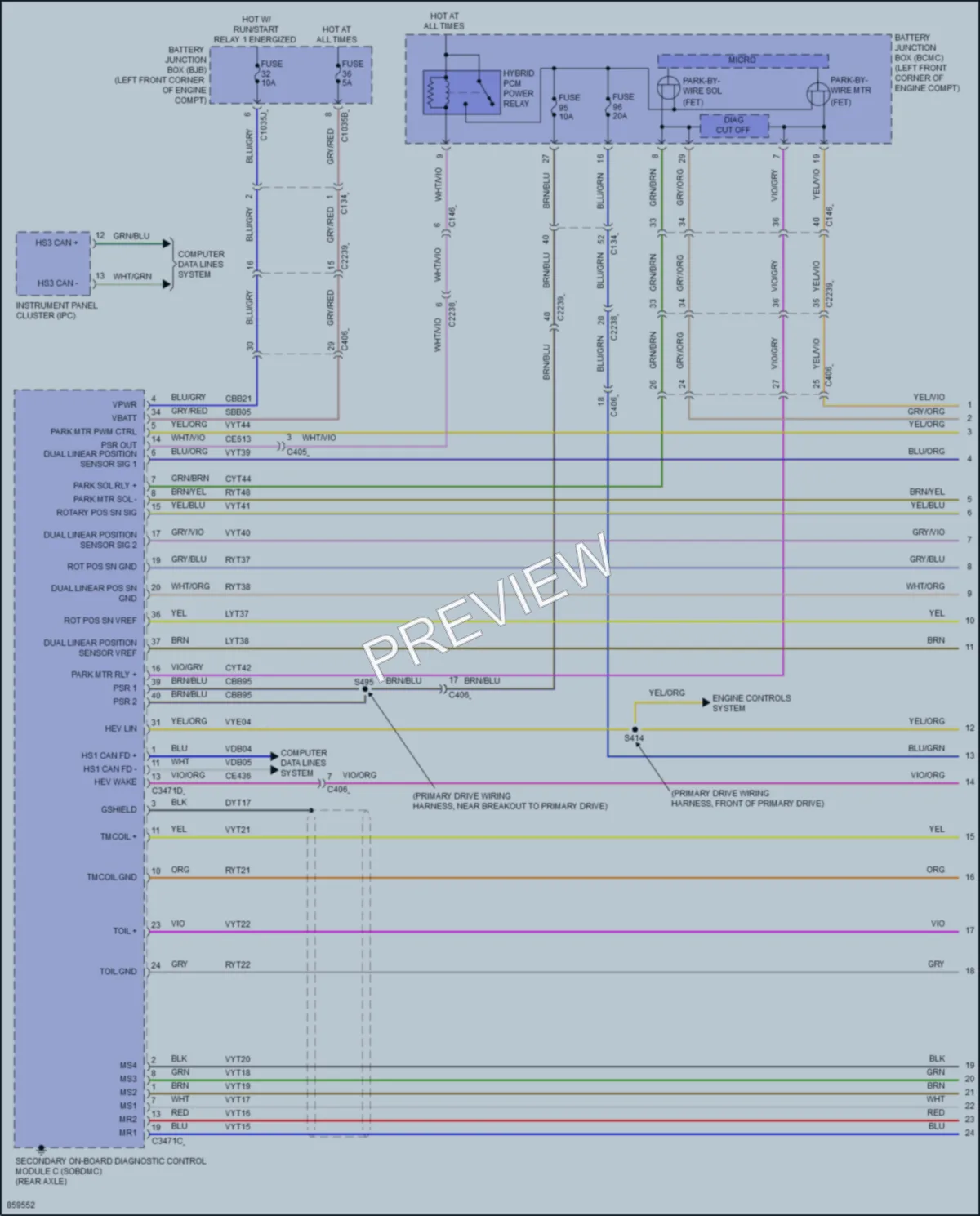 2024 Ford 350ETransit Transmission wiring diagram preview