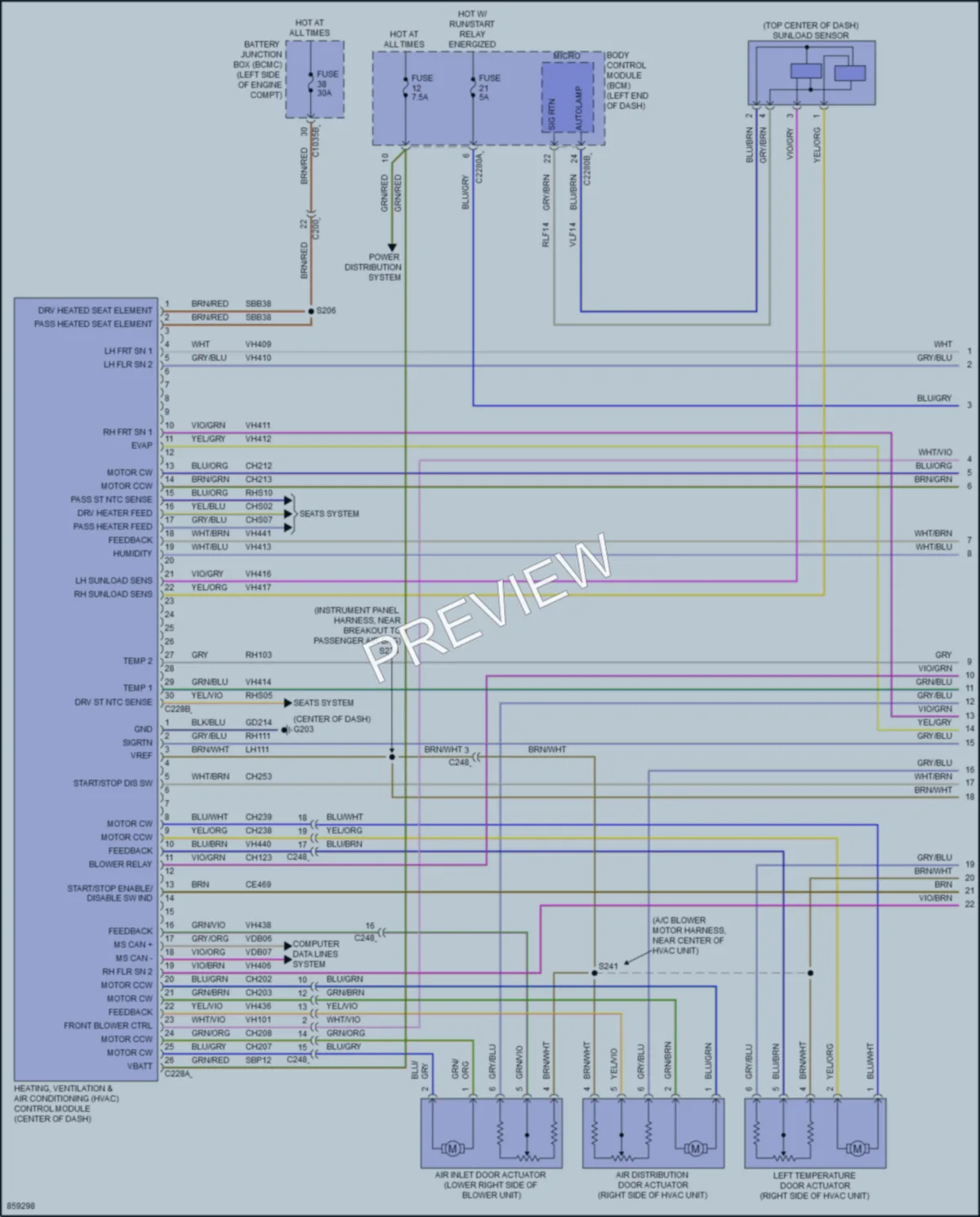 2024 Ford Bronco Air Conditioning wiring diagram preview
