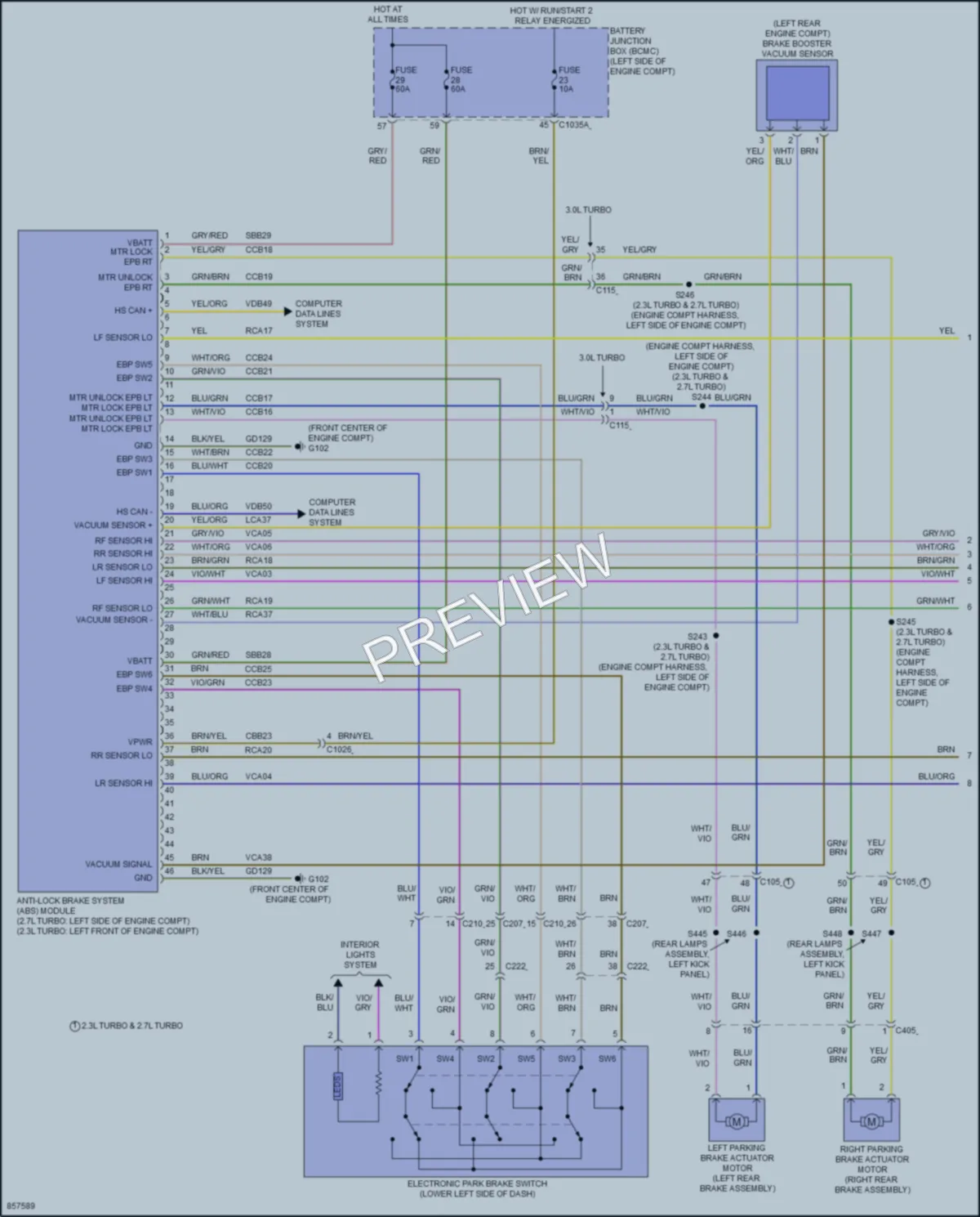 2024 Ford Bronco Anti Lock Brakes wiring diagram preview