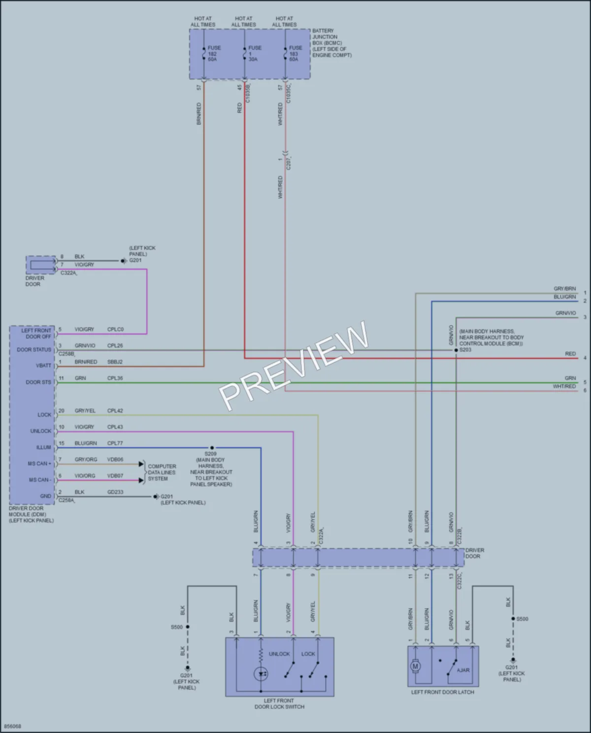 2024 Ford Bronco Anti Theft wiring diagram preview