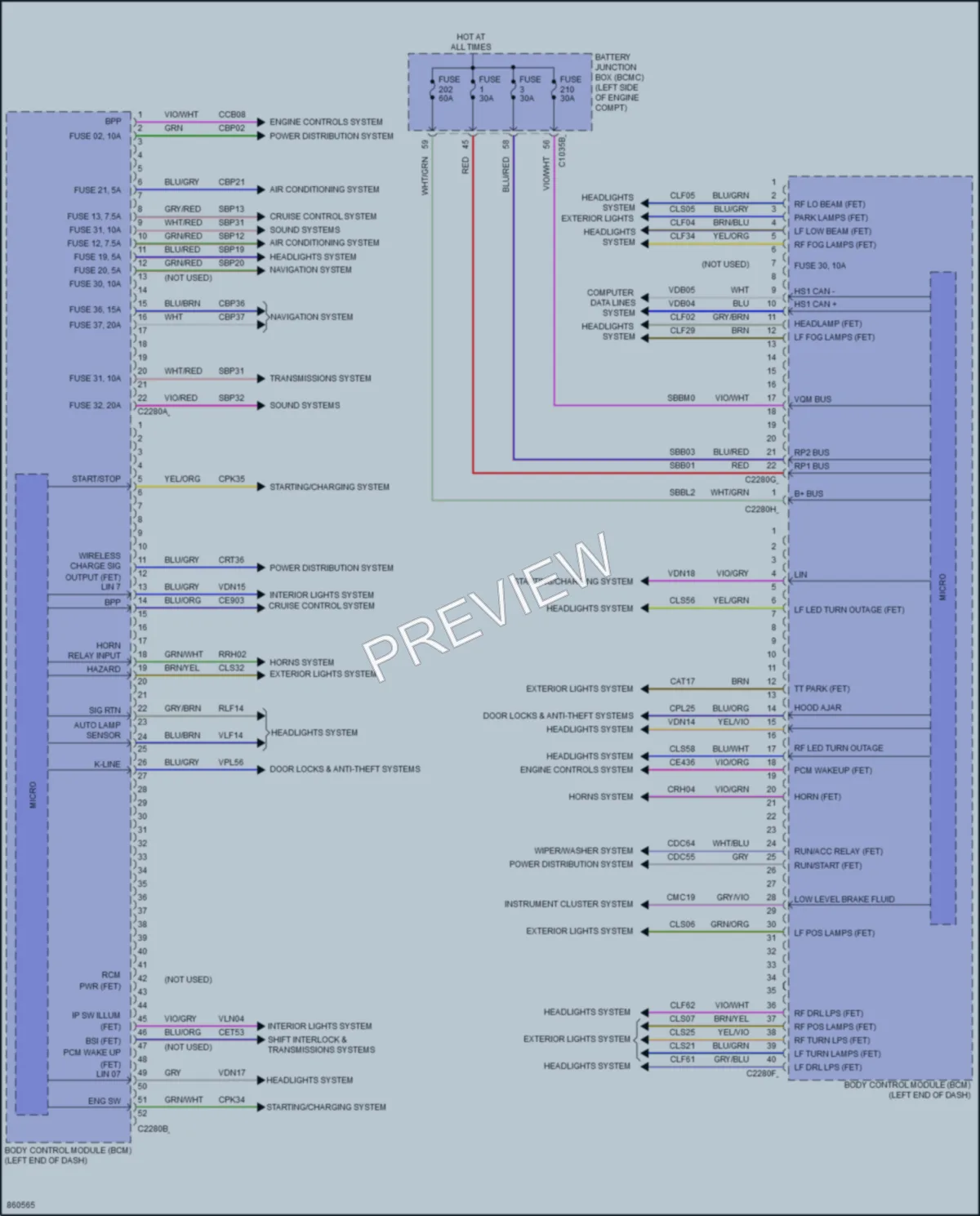2024 Ford Bronco Body Control Modules wiring diagram preview