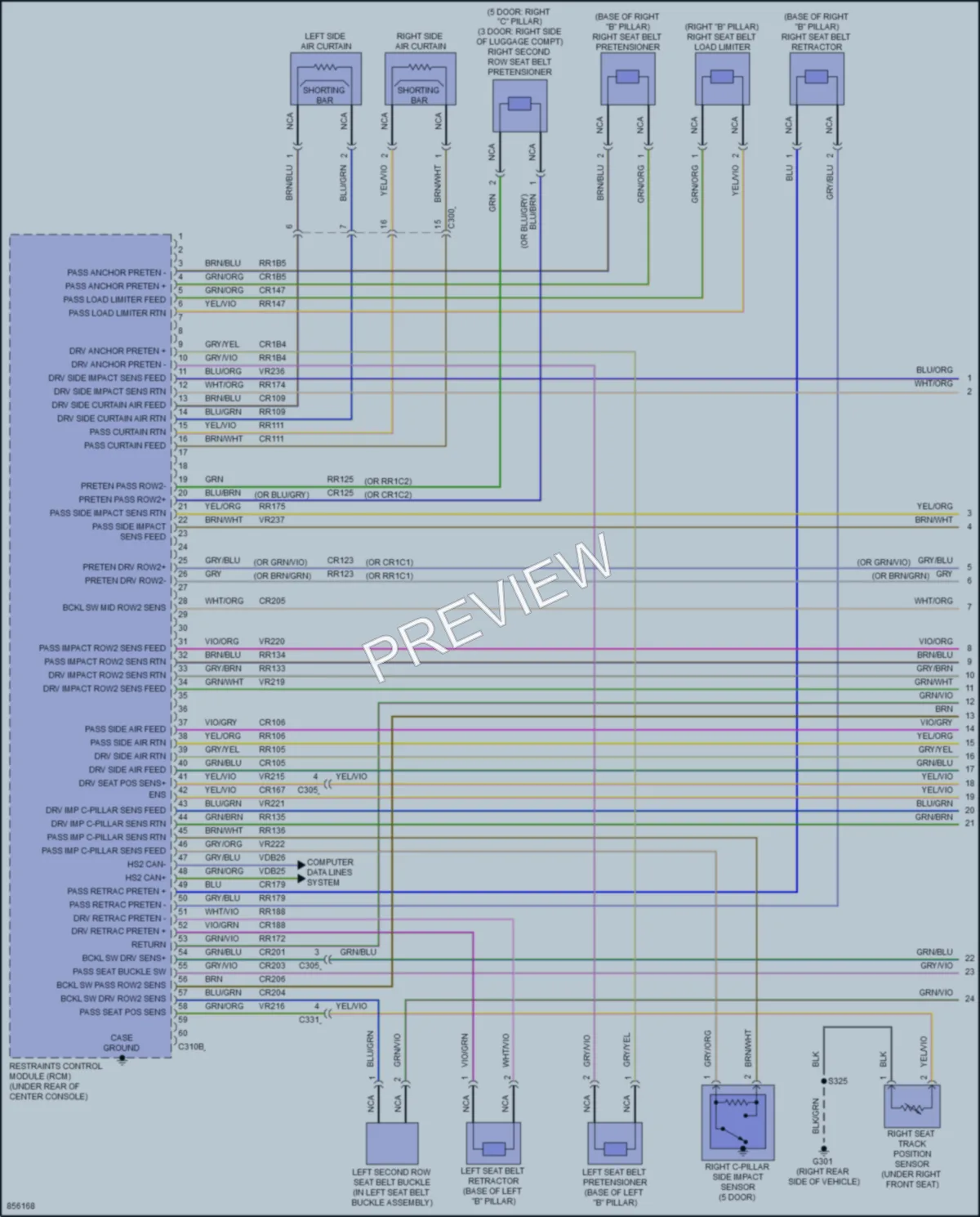 2024 Ford Bronco Supplemental Restraints wiring diagram preview