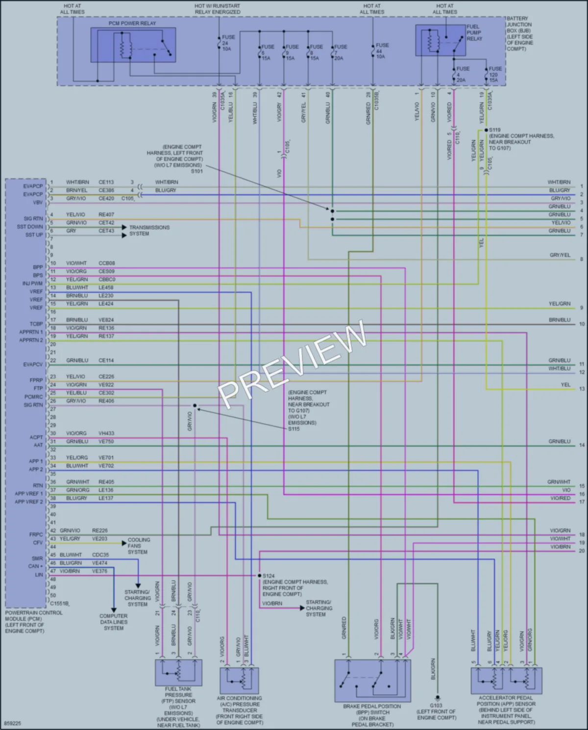 2024 Ford BroncoSport Engine Performance wiring diagram preview