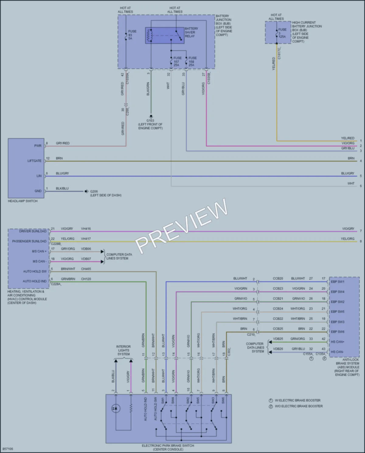 2024 Ford BroncoSport Headlights wiring diagram preview