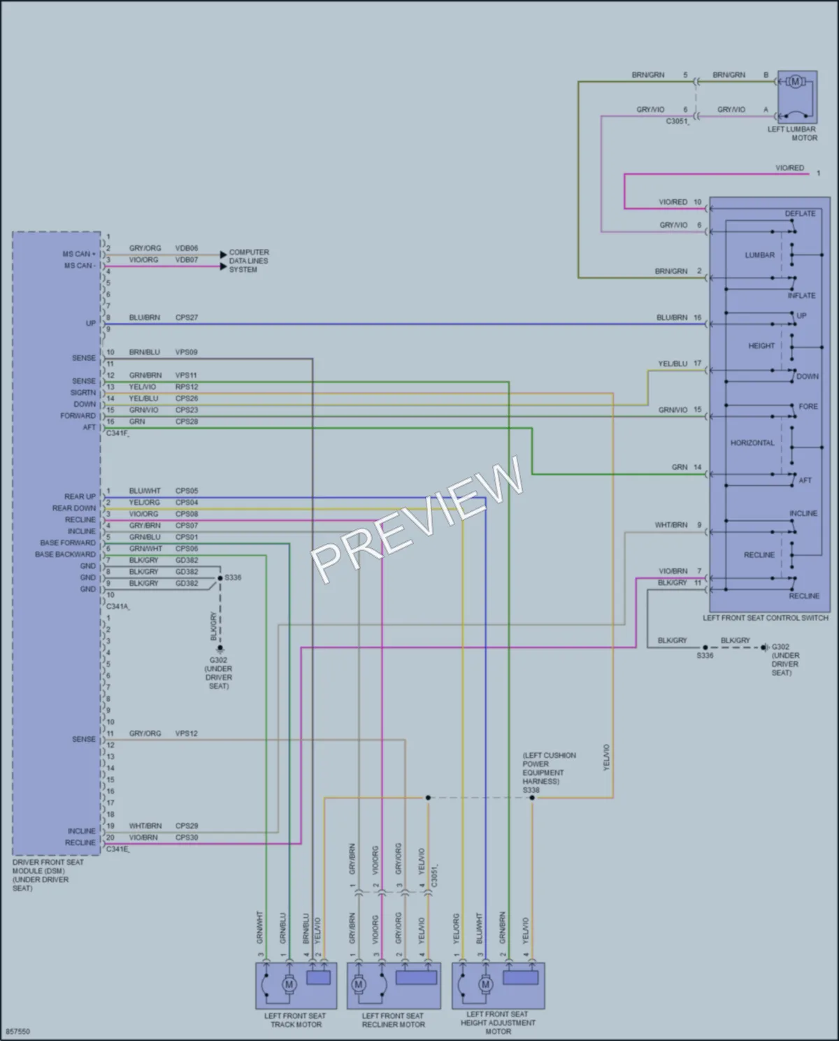 2024 Ford BroncoSport Memory Systems wiring diagram preview