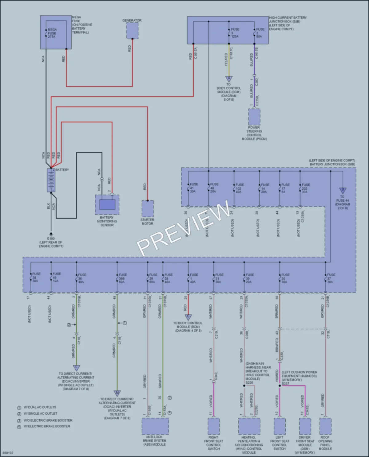 2024 Ford BroncoSport Power Distribution wiring diagram preview