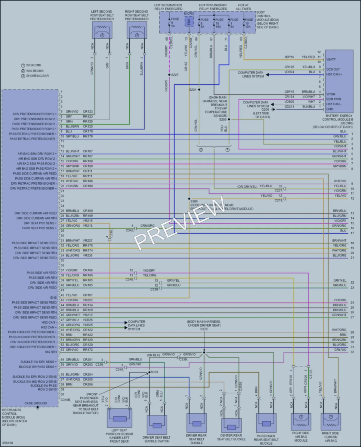 2024 Ford BroncoSport Supplemental Restraints wiring diagram preview