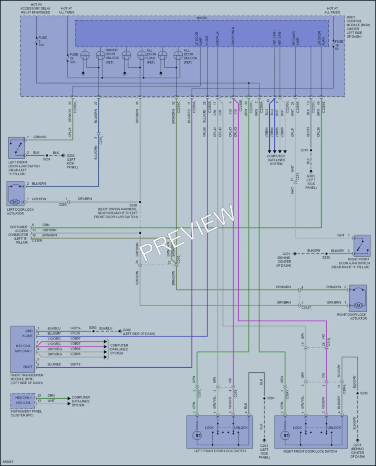 2024 Ford E350Econoline Anti Theft wiring diagram preview