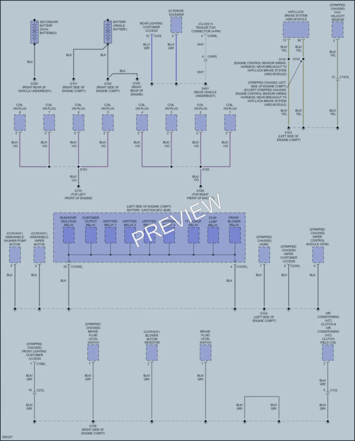 2024 Ford E350Econoline Ground Distribution wiring diagram preview
