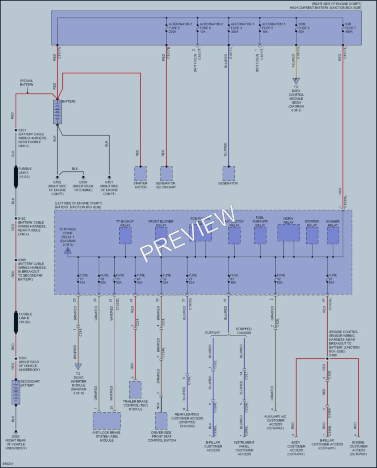 2024 Ford E350Econoline Power Distribution wiring diagram preview