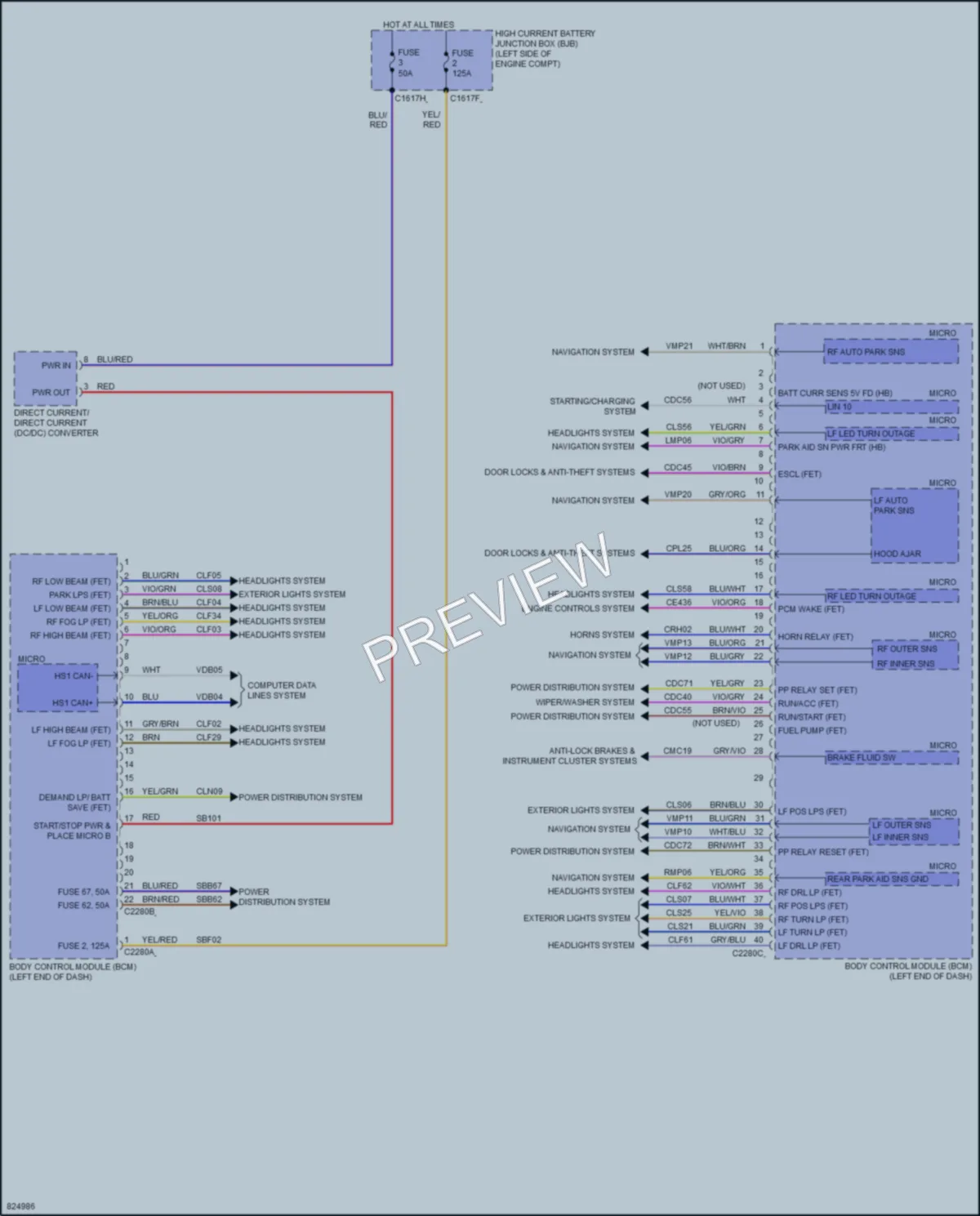 2024 Ford Edge Body Control Modules wiring diagram preview
