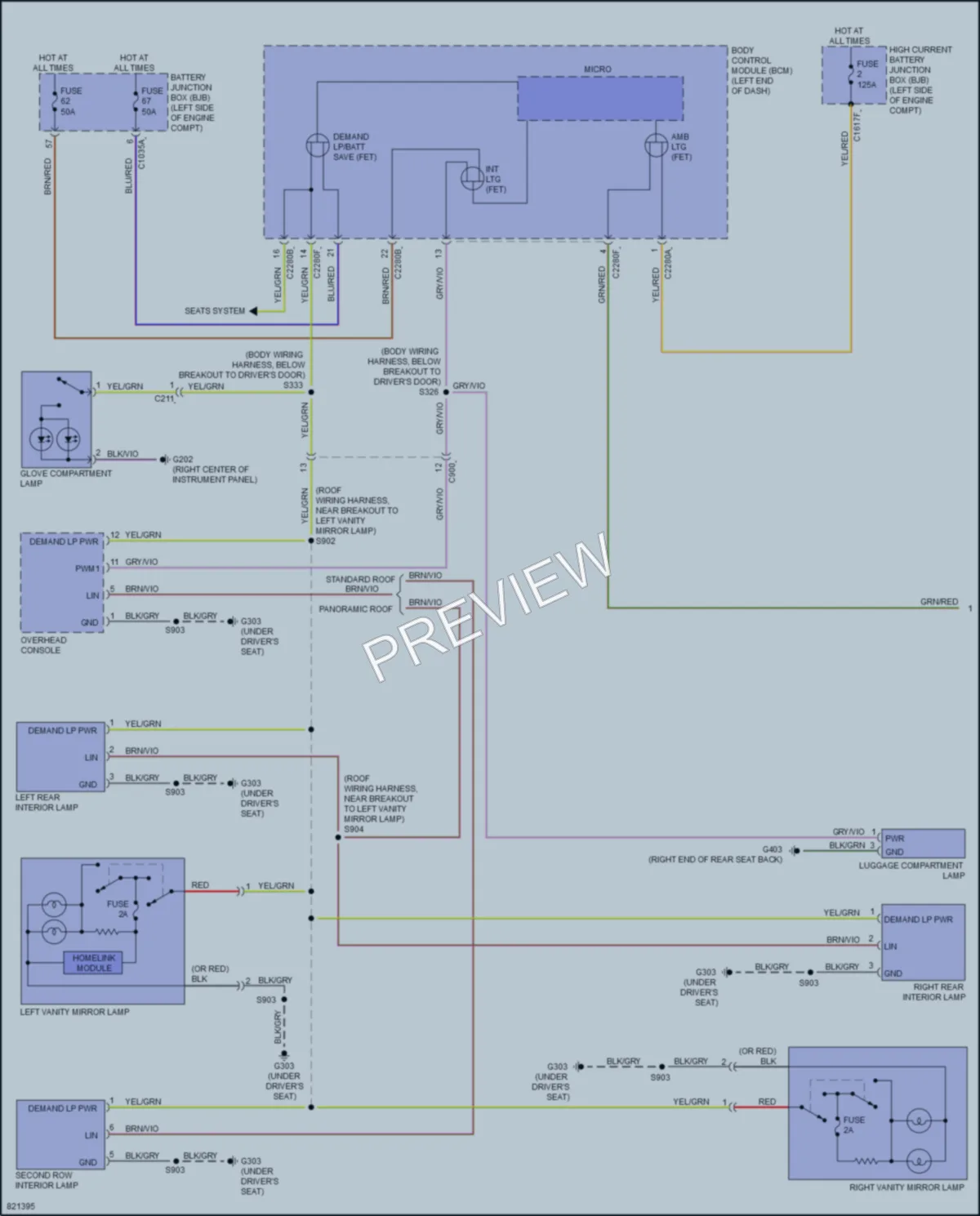 2024 Ford Edge Interior Lights wiring diagram preview