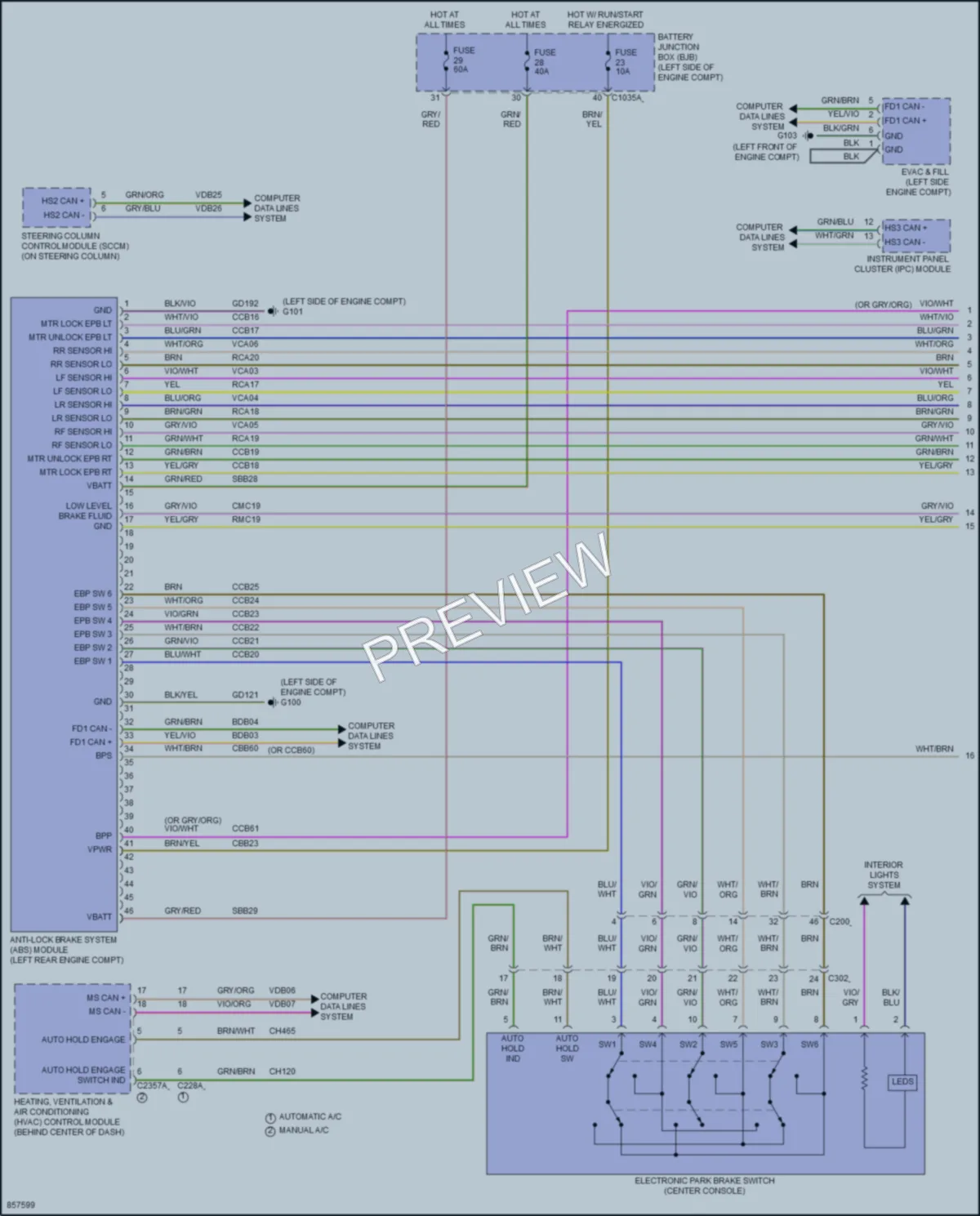 2024 Ford Escape Anti Lock Brakes wiring diagram preview
