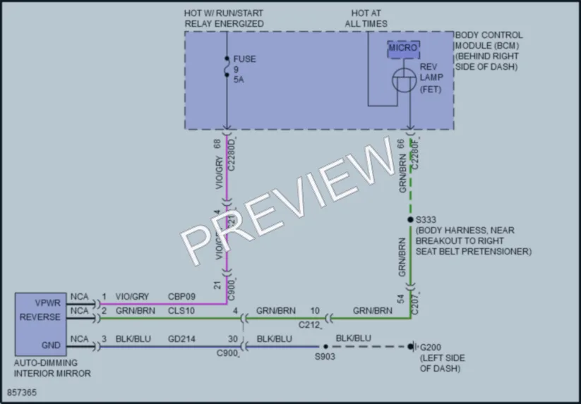2024 Ford Escape Power Mirrors wiring diagram preview