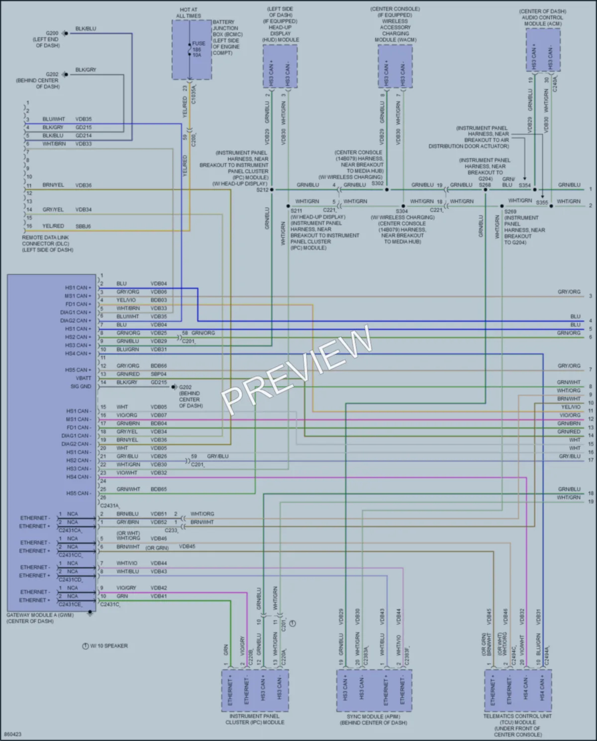 2024 Ford EscapePlugIn Computer Data Lines wiring diagram preview