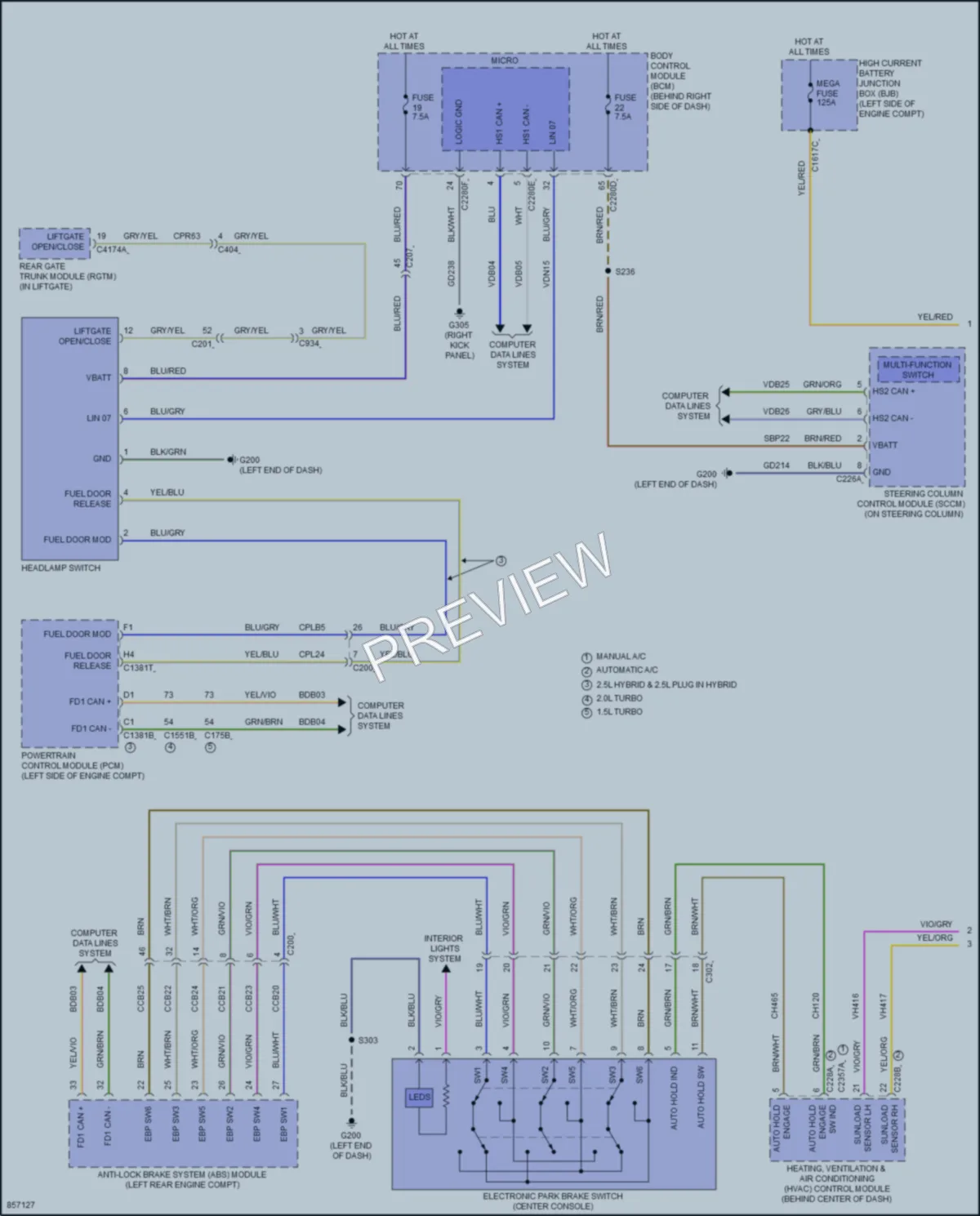 2024 Ford EscapePlugIn Headlights wiring diagram preview